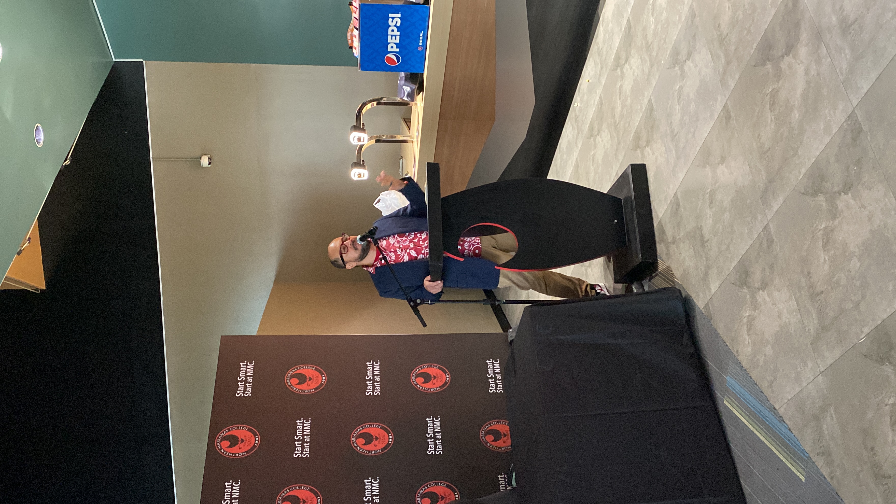 Dr. Galvin Deleon Guerrero, NMC president, speaks at last year's Cinema in Saipan event. His new film, ISLA: Isla’n Esperånsa debuts later this month.  