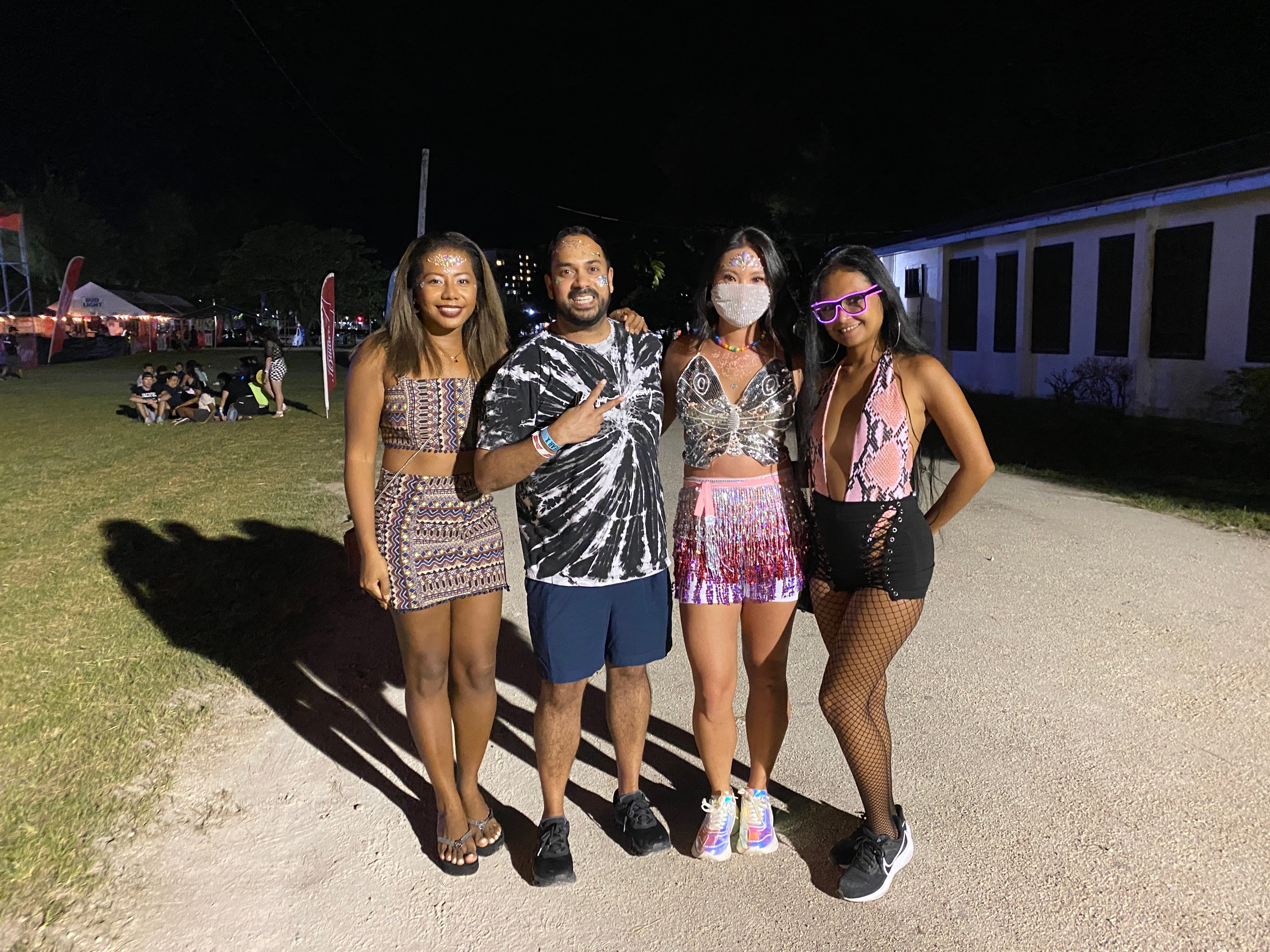 From left, Gracy Wedell, Suleman Ahmed, Jenna Kong, and Jenn Aldan at EIF Saipan