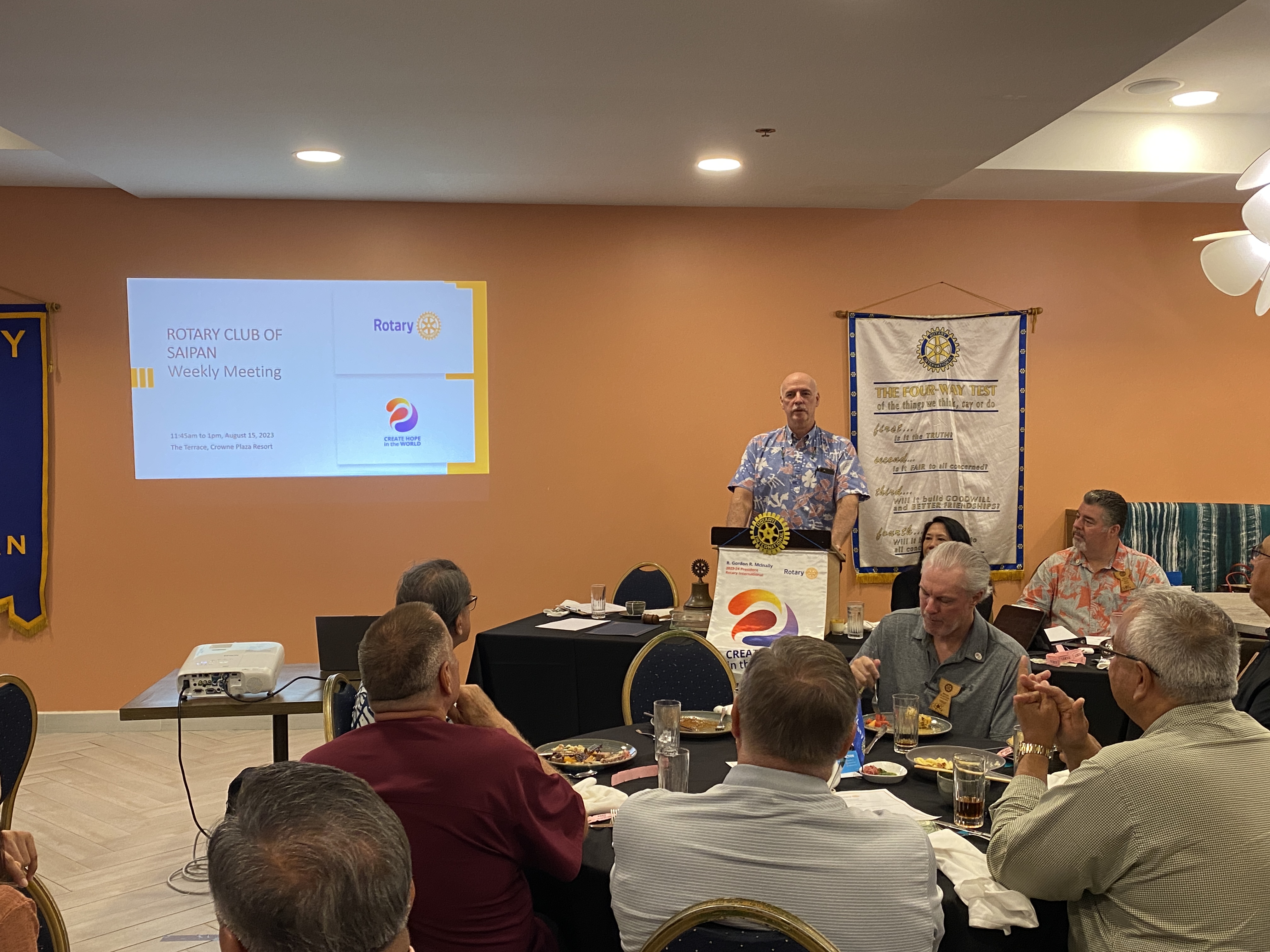 David Burger, of Burger, Comer & Associates, was the special guest of the Rotary Club of Saipan on Aug. 15. 