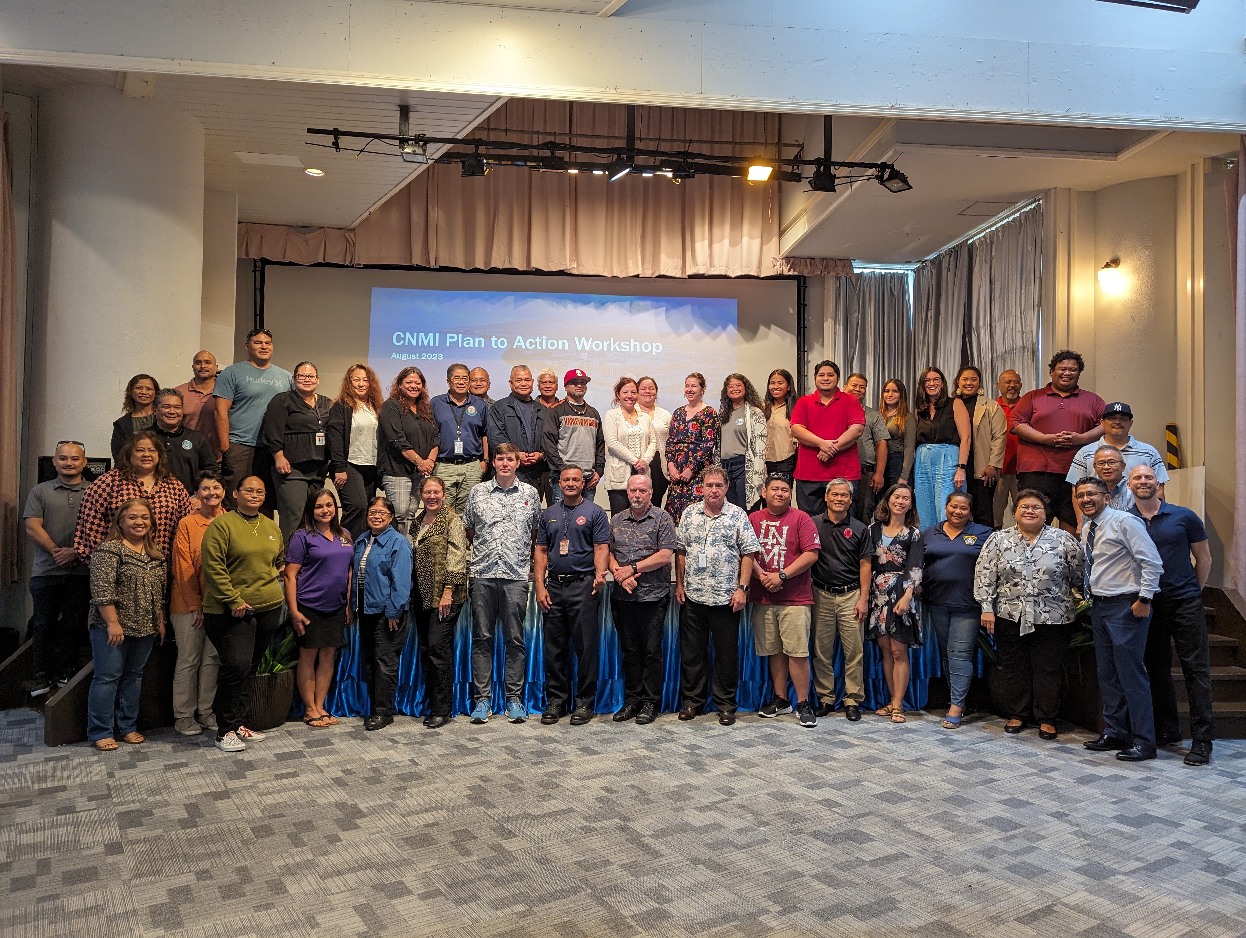 Representatives from government agencies and nonprofit groups participated in a three-day workshop on hazard mitigation at Grandvrio Resort Saipan.