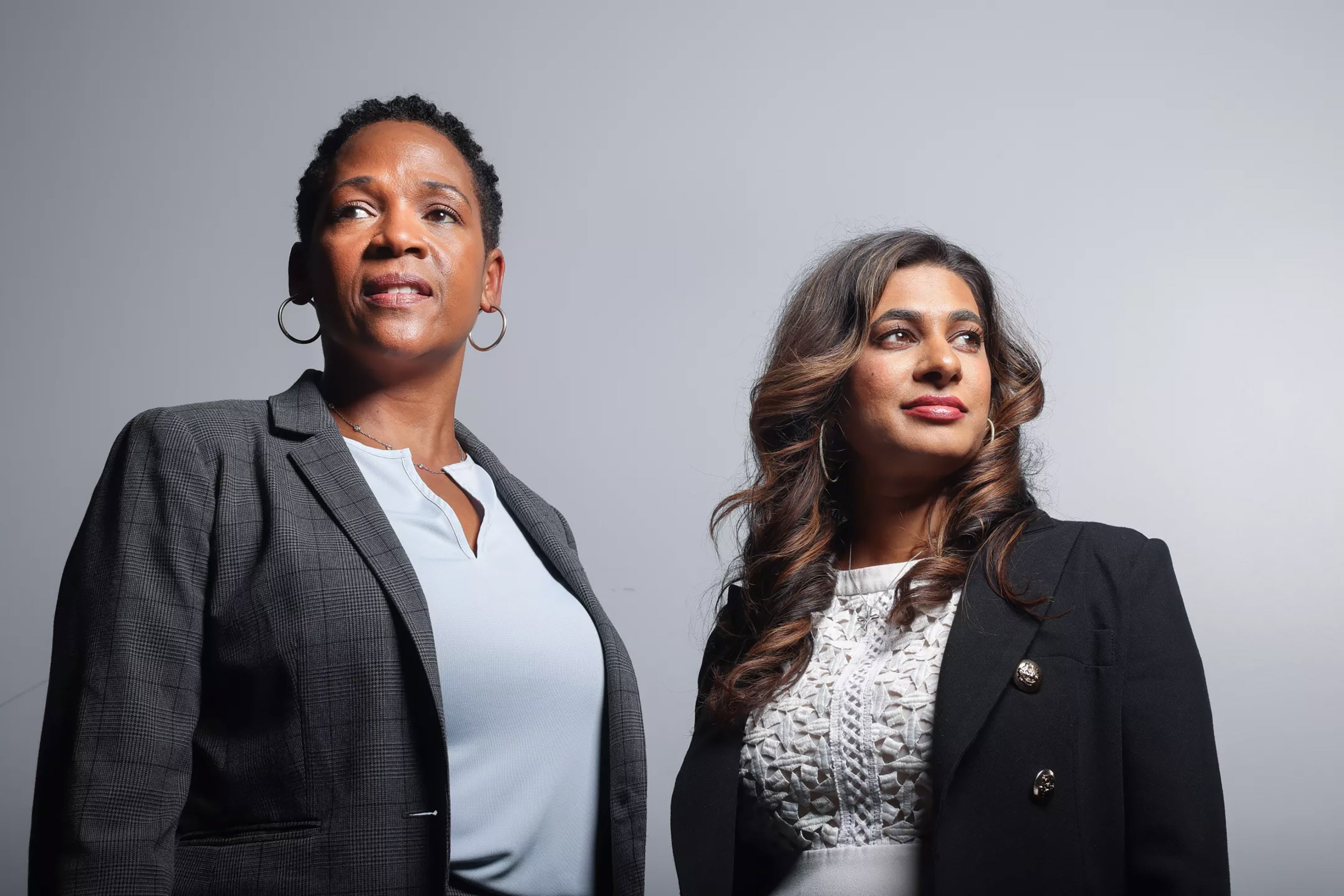 Callie Steele, left, and Neha Christerna, the attorneys for Mei Xing, at the Federal Public Defenderâ€™s office in downtown Los Angeles. (Dania Maxwell/Los Angeles Times/TNS)