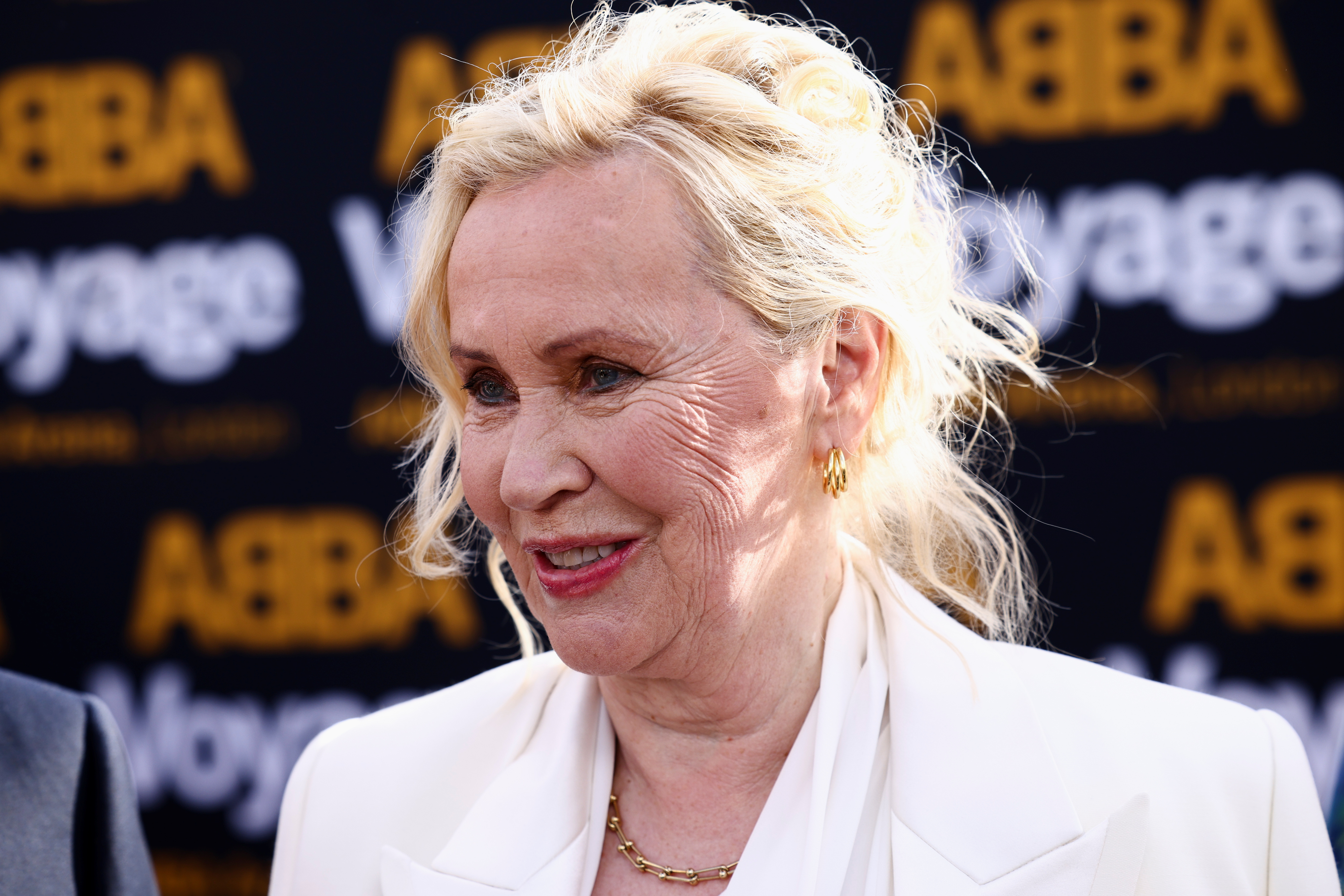 Agnetha Faltskog of the Swedish music band ABBA arrives for the opening performance of the "ABBA Voyage" concert in London, Britain May 26, 2022.