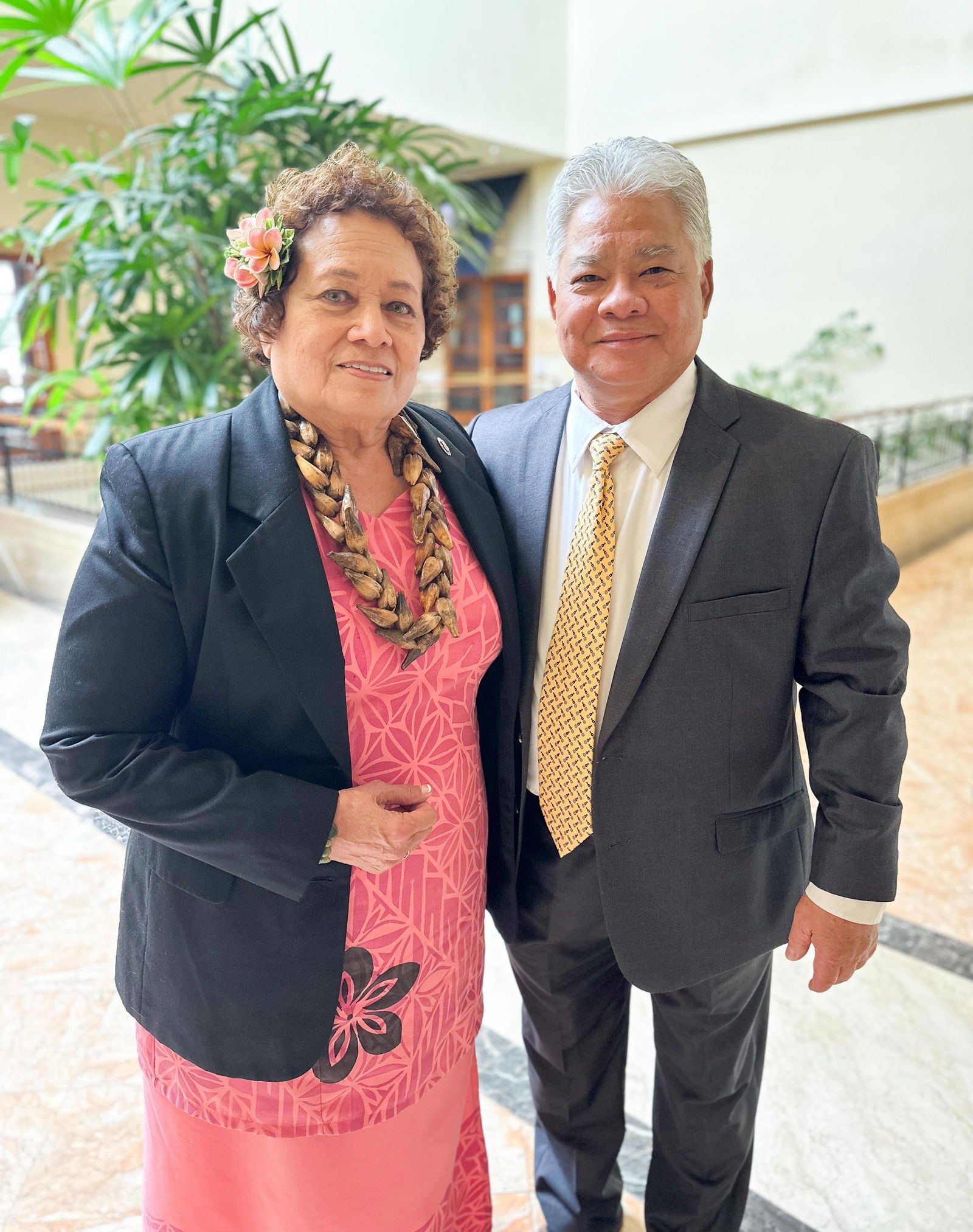 Gov. Arnold I. Palacios with U.S. Congresswoman Amata Coleman Radewagen, R-Am. Samoa.