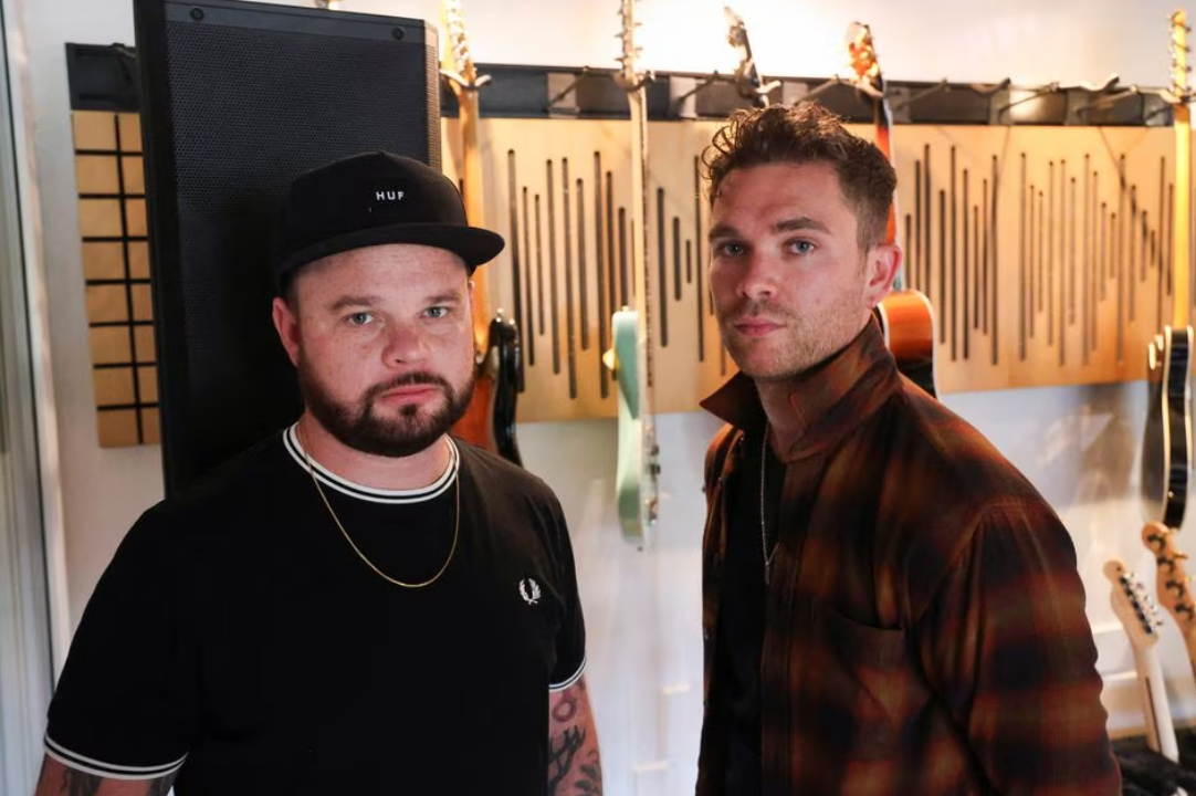 The band Royal Blood poses for a picture in their studio in East Sussex, Britain, Aug. 24, 2023.