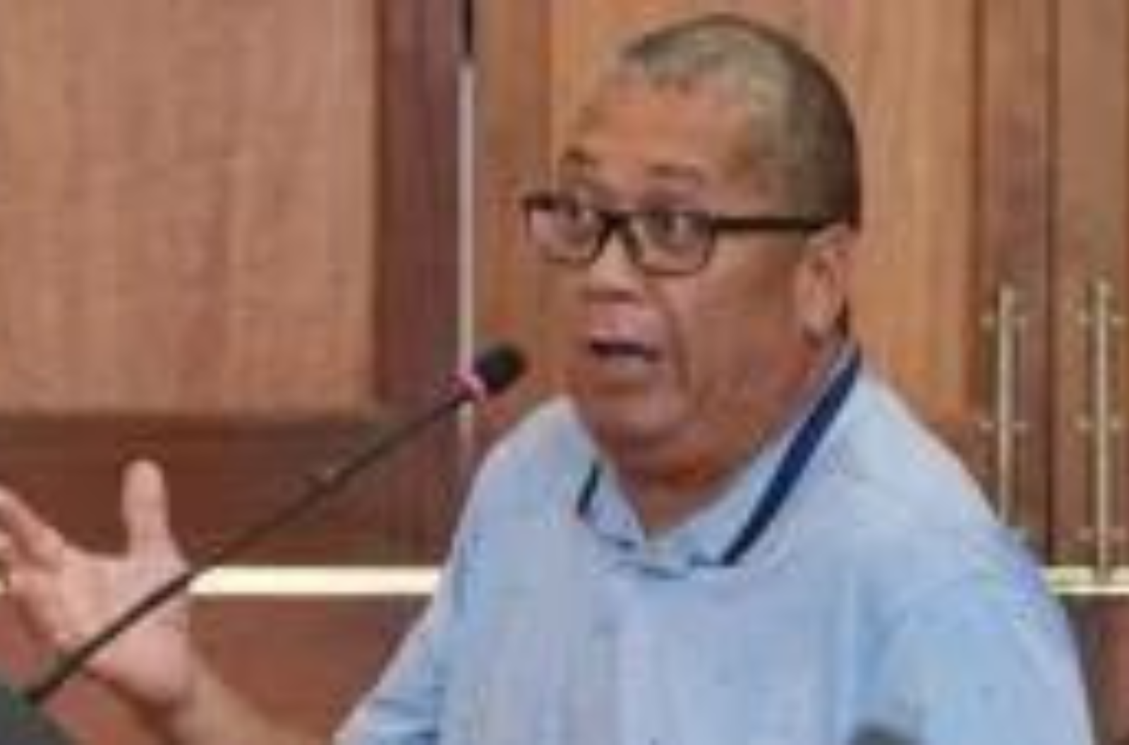 Sen. Frank Blas Jr. speaks during emergency session at the Guam Congress Building in Hagåtña on June 19, 2023. Speaker Therese Terlaje and Blas had a heated exchange on the session floor Wednesday, Aug. 2, 2023.