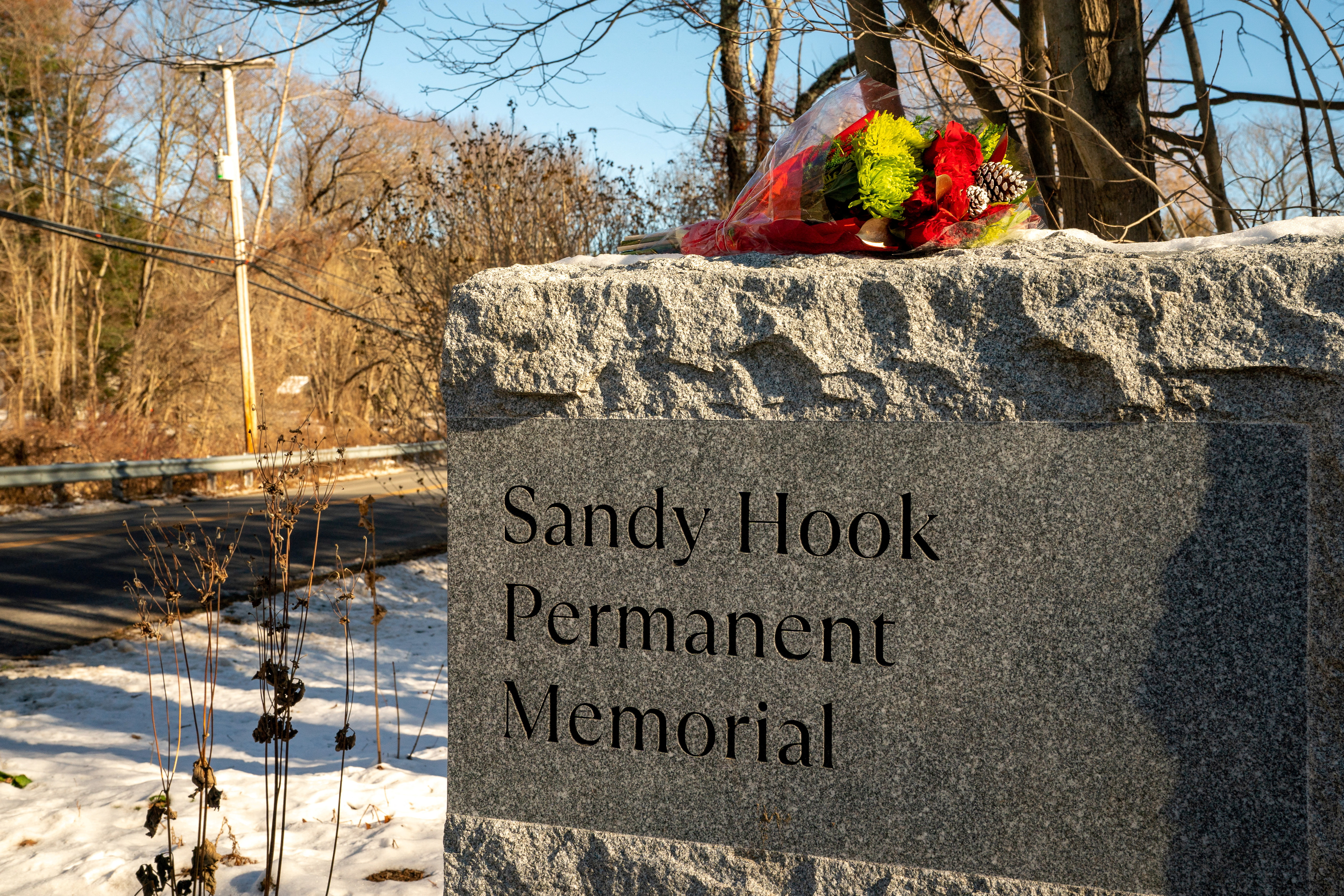 The entrance to the Sandy Hook Permanent Memorial on the 10th anniversary of the shooting at Sandy Hook Elementary School in Newtown, Connecticut, U.S., December 14, 2022. REUTERS/David 'Dee' Delgado/File Photo