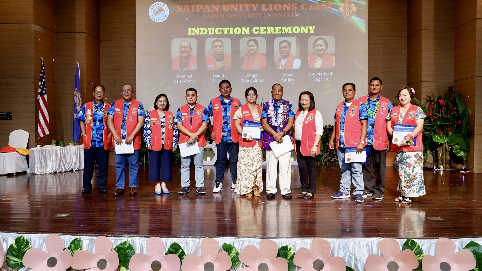 The newly inducted members of the Saipan Unity Lions Club.