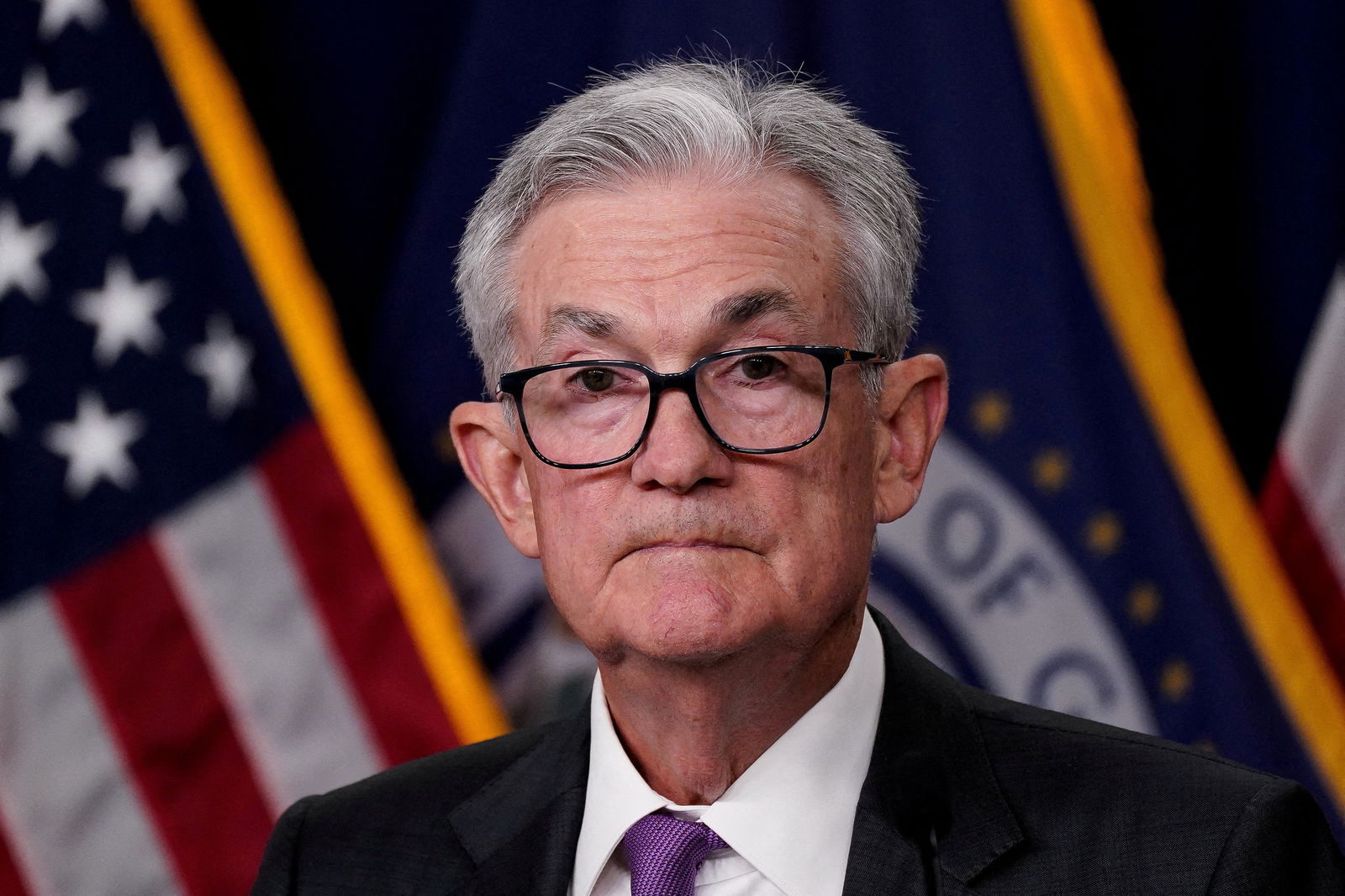 U.S. Federal Reserve Chair Jerome Powell attends a news conference in Washington, U.S., July 26, 2023. REUTERS/Elizabeth Frantz/File Photo