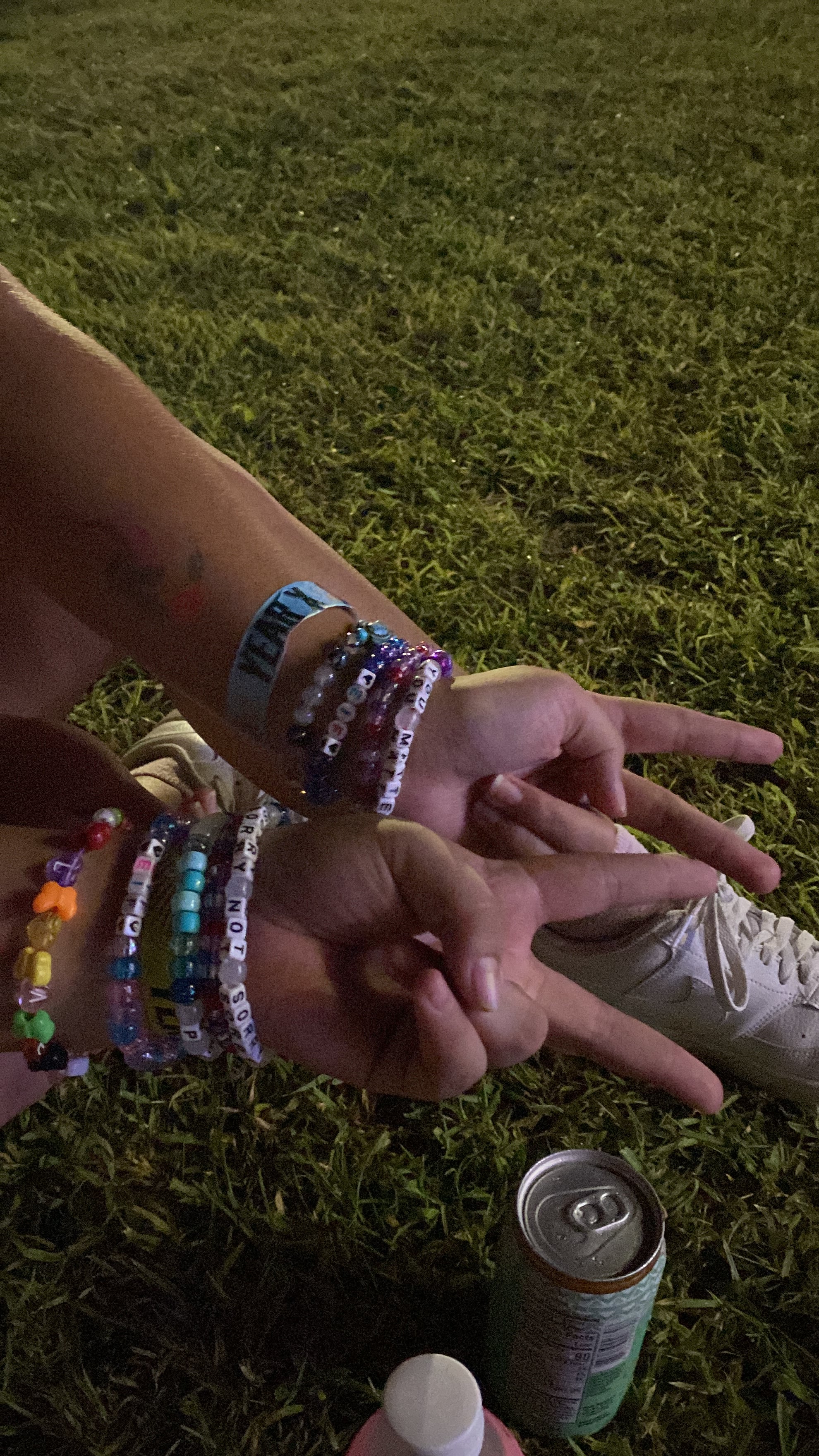 The bracelets made with PLUR by Jennifer Muna and Macey Fujihira.