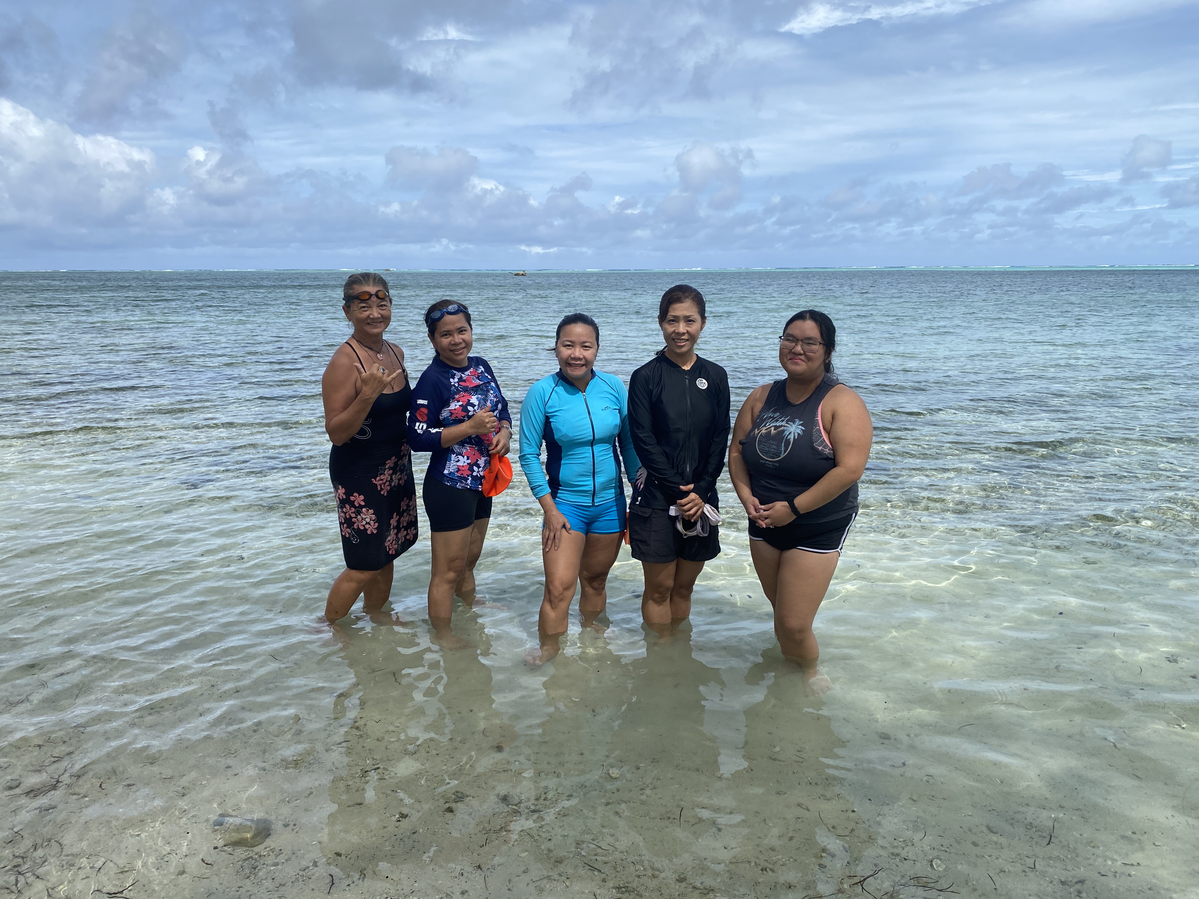 Andrea Carr, left, poses with some of the Sirena Project participants on Aug. 13: Rosita Mata, Grace Delos Santos, Hiroko Namate, and Alani Miones.