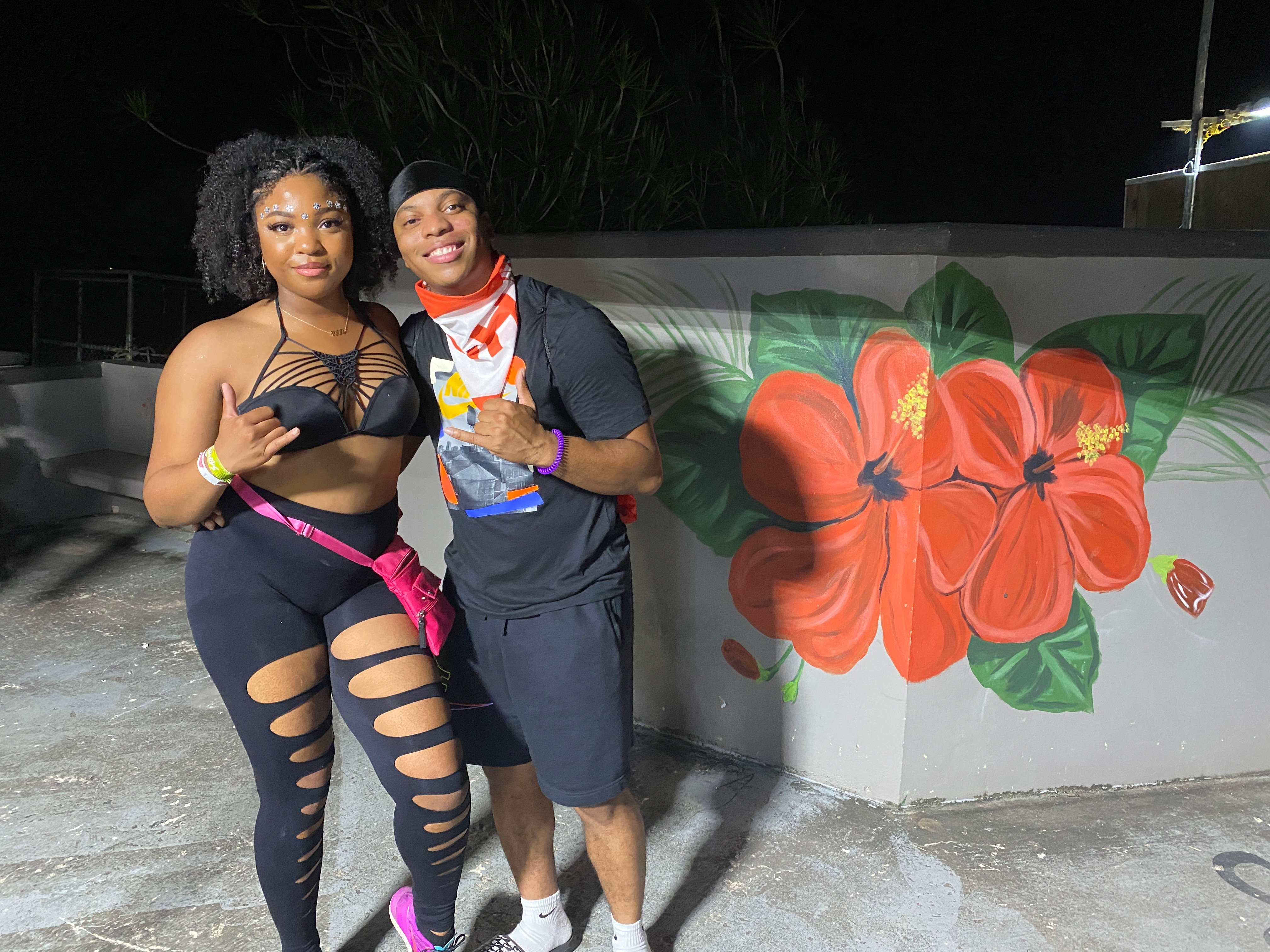 Shakuri and Kevin Adams pose for a quick snapshot at EIF Saipan