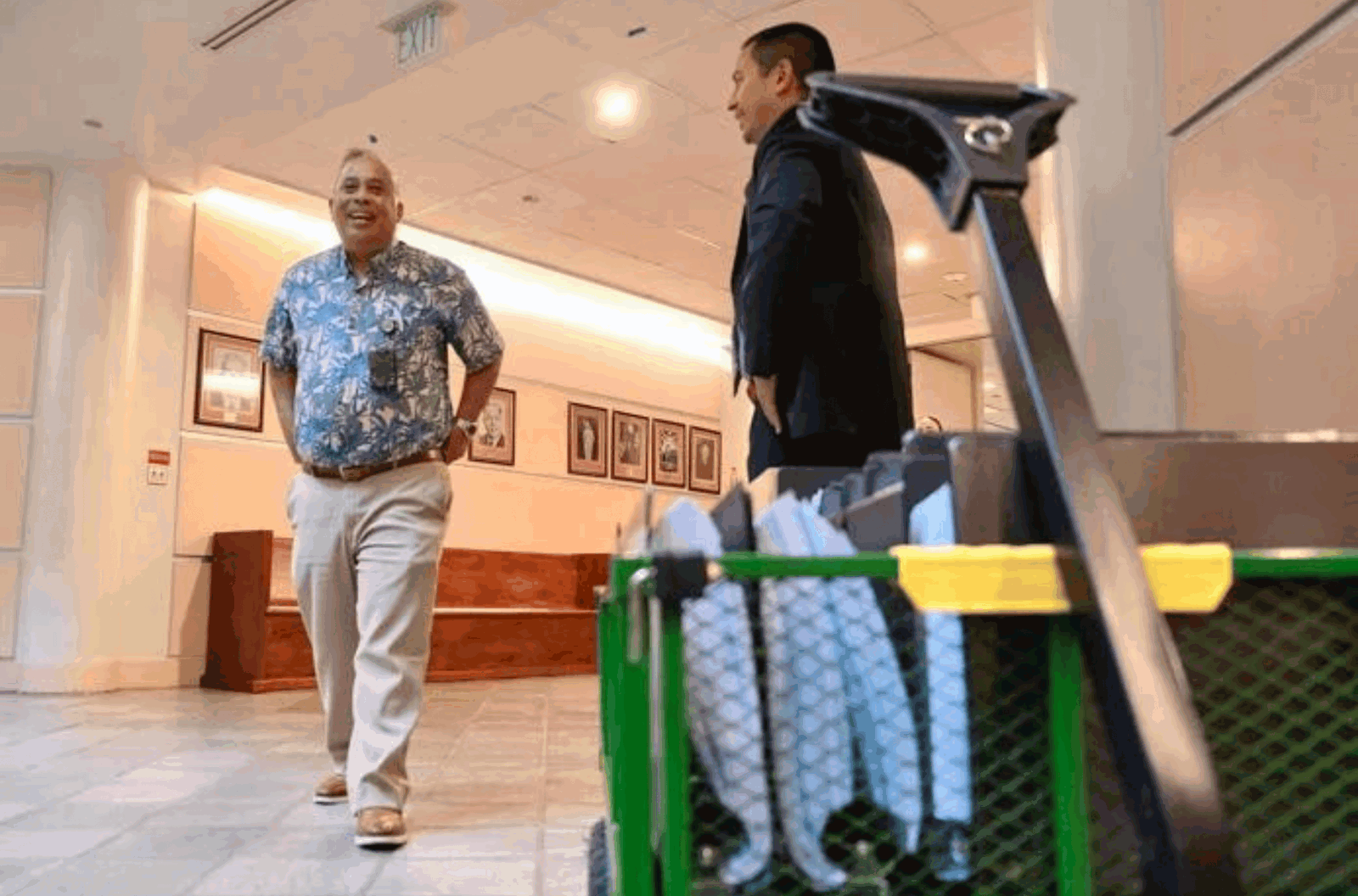 Genevieve Rapadas, attorney for the Guam International Airport Authority, is seen outside the courtroom of Judge Arthur Barcinas before GIAA’s court case against DFS Guam at the Superior Court of Guam in Hagåtña on Aug. 2. 2023.