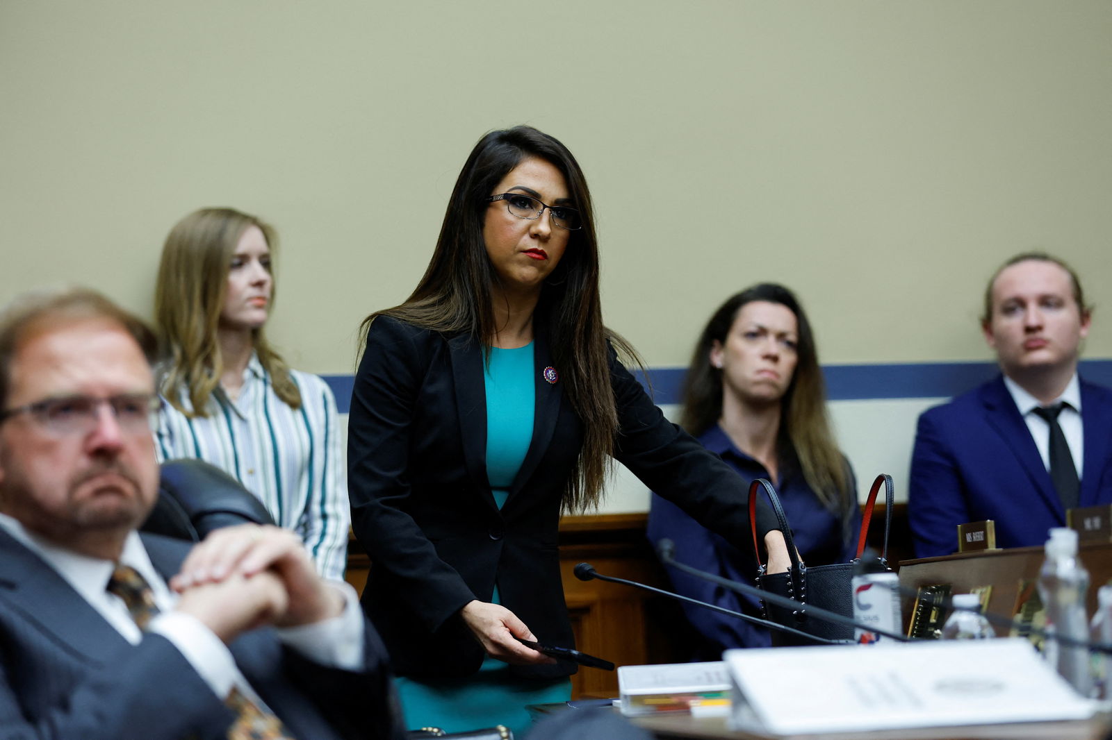 Rep. Lauren Boebert (R-CO) attends a House Oversight and Accountability Committee impeachment inquiry hearing into U.S. President Joe Biden, focused on his son Hunter Biden's foreign business dealings, on Capitol Hill in Washington, U.S., September 28, 2023.
