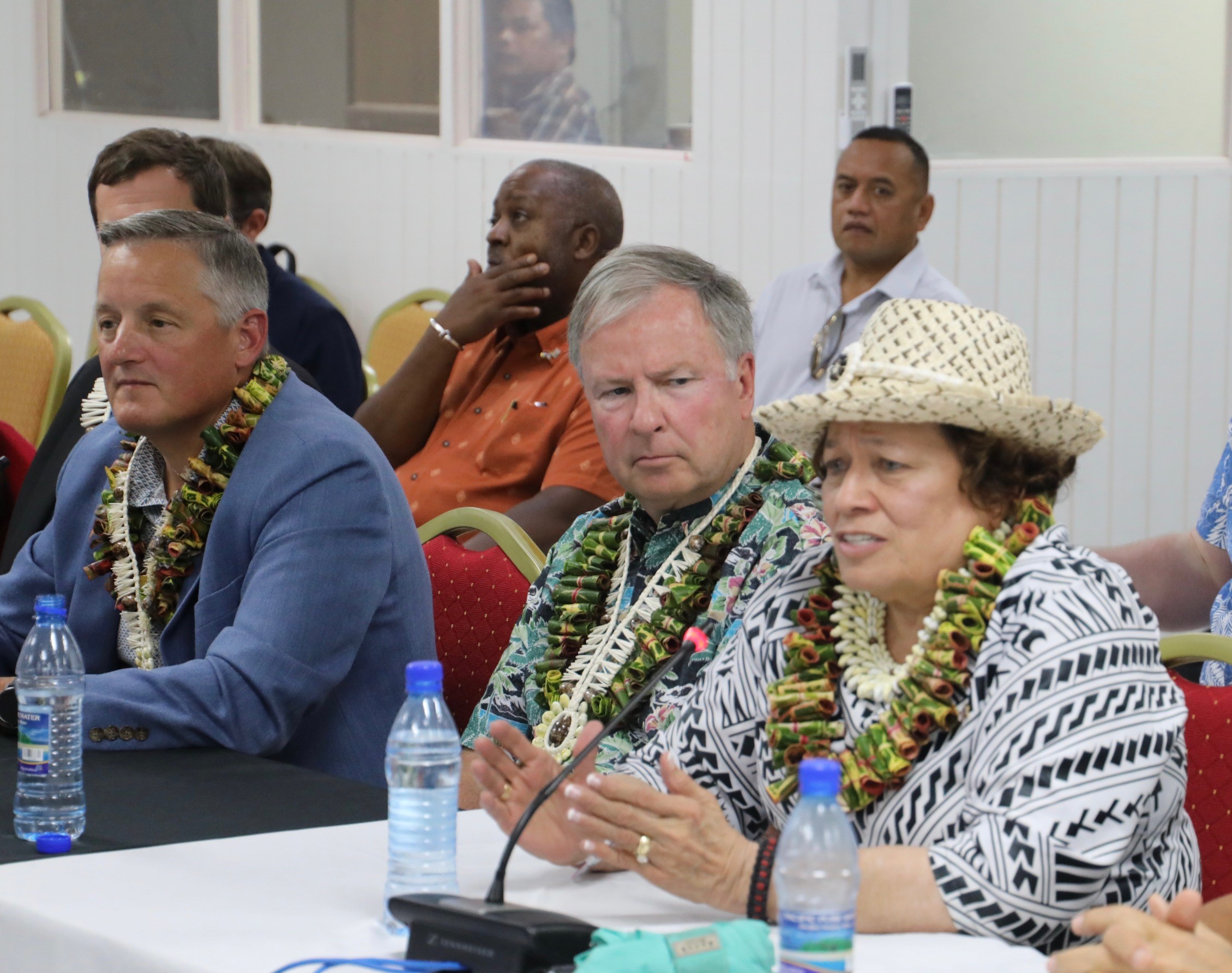 U.S. Congresswoman Uifa’atali Amata of American Samoa with other members of the visiting congressional delegation.