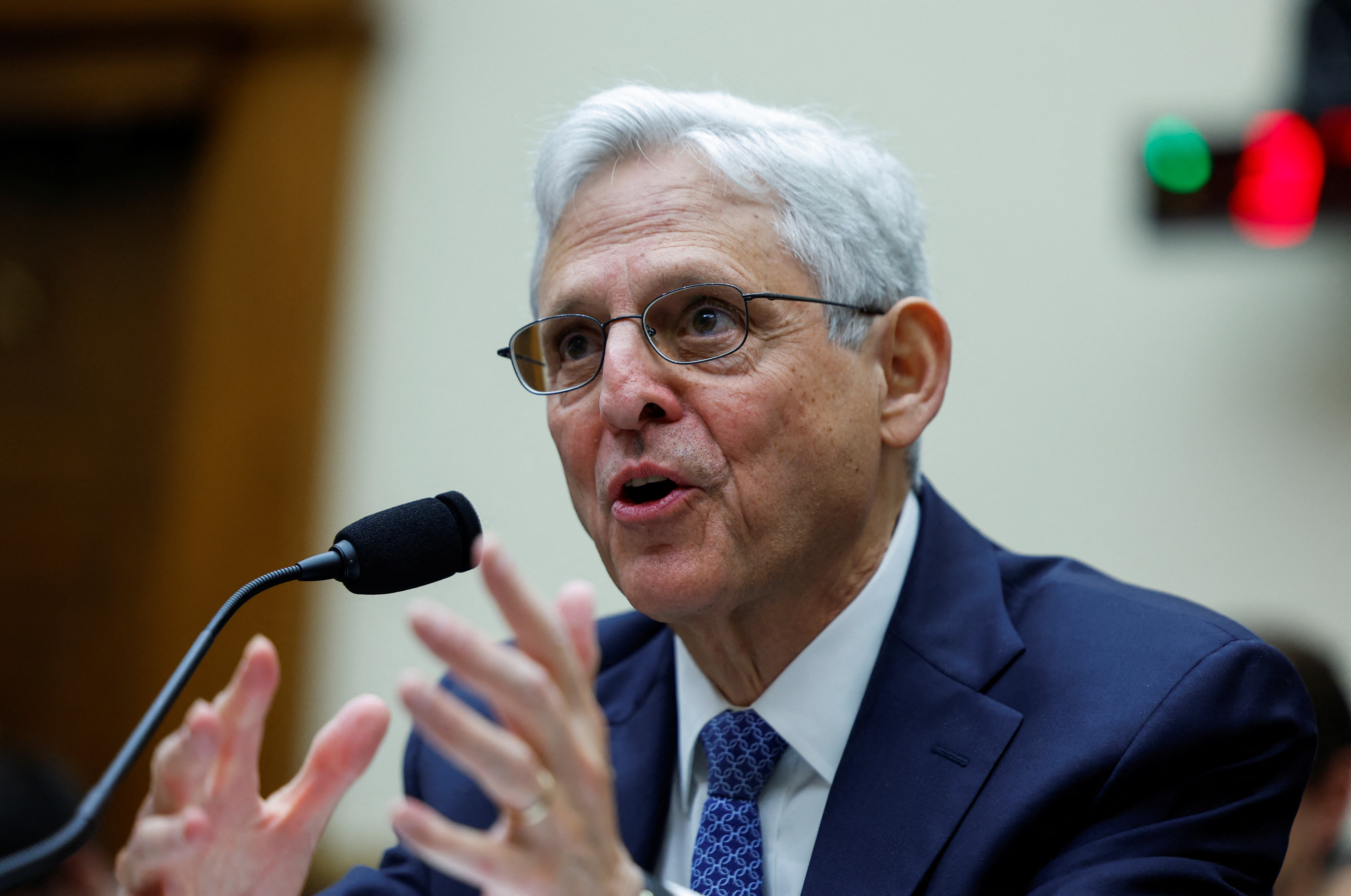 U.S. Attorney General Merrick Garland testifies before a House Judiciary Committee hearing on "Oversight of the U.S. Department of Justice" on Capitol Hill in Washington, U.S., September 20, 2023. 