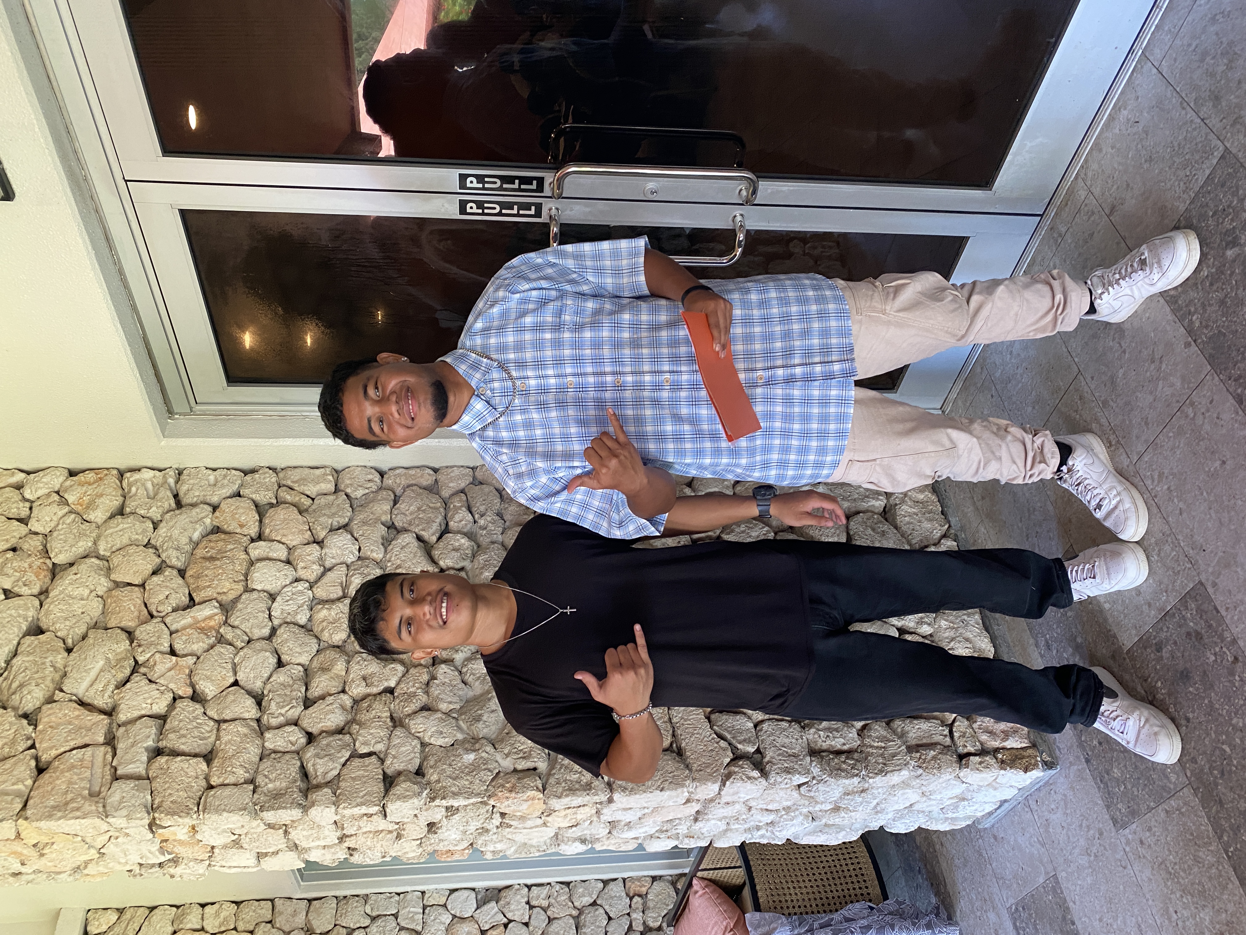 Jobseekers Arreo Wabol, left, and Simkap Wabol.