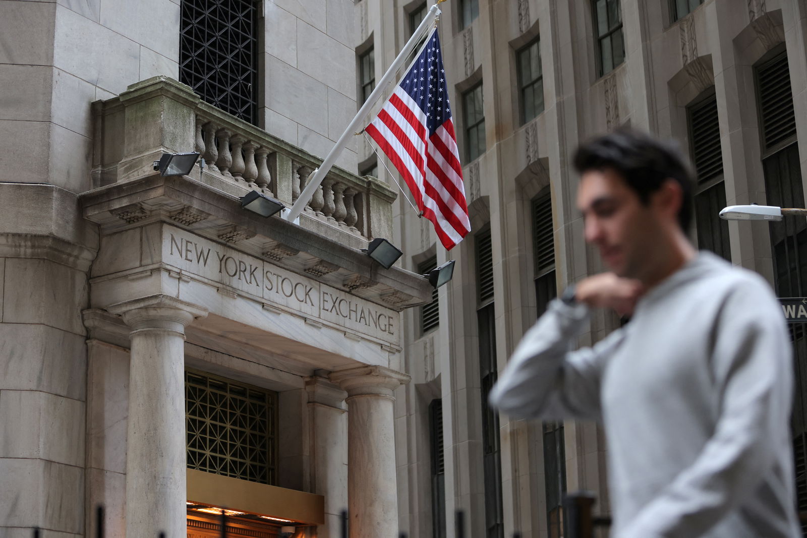 Signage is seen at the New York Stock Exchange in Manhattan, New York City, Nov. 11, 2022.