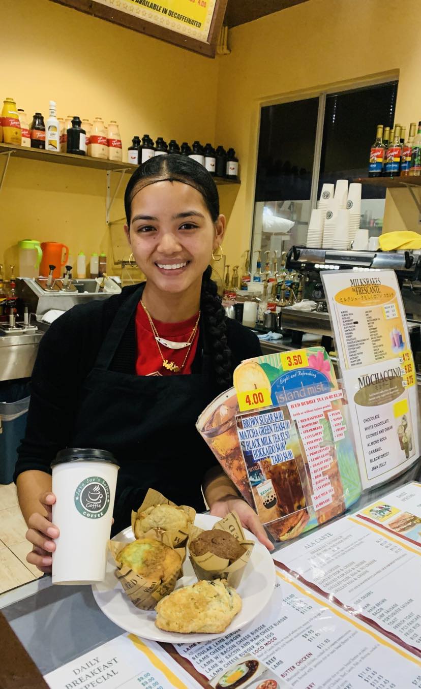 Connie Mendiola poses with her favorite drink.