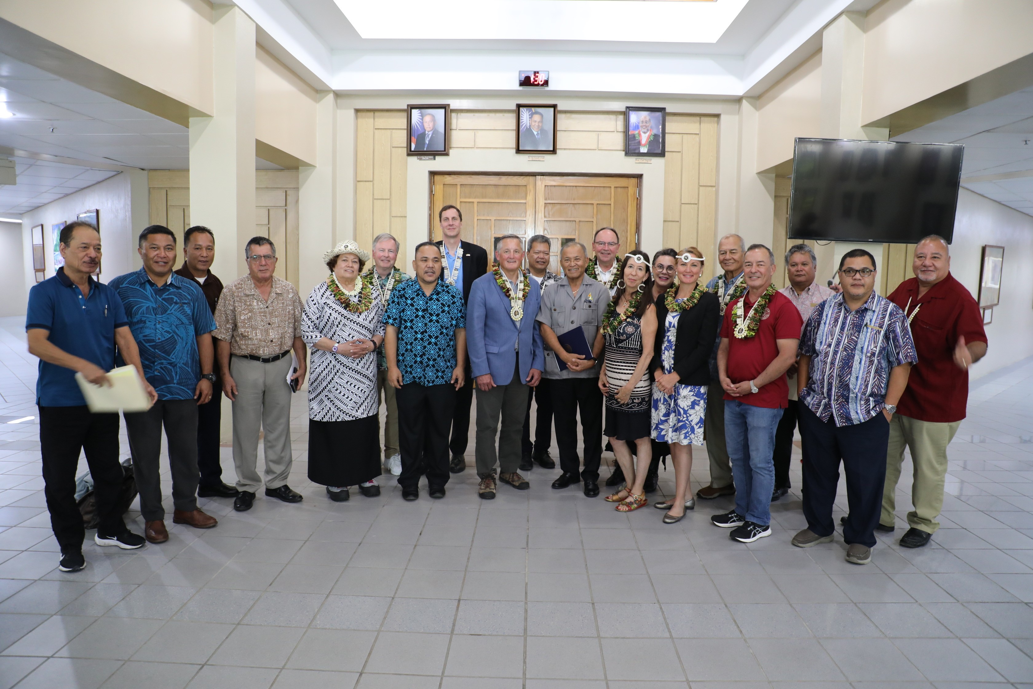 The visiting U.S. lawmakers with Marshall Islands President David Kabua and other officials of the Pacific island nation.