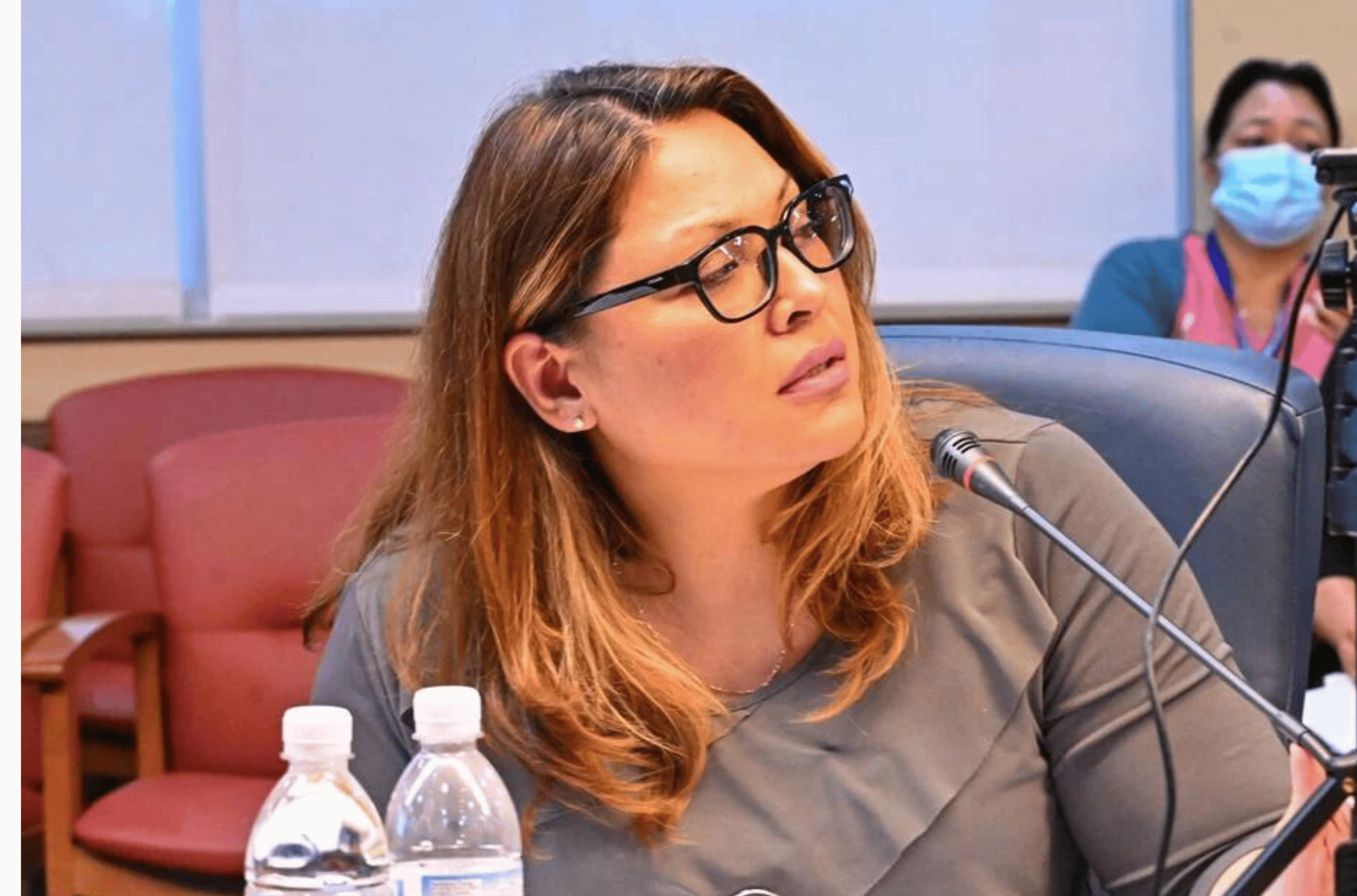 Guam Waterworks Authority Attorney Teresa Rojas reports on the status of several protests to the Consolidated Commission on Utilities during the regular monthly meeting Aug. 29 at the Gloria B. Nelson Public Service Building Conference Room in Mangilao. 