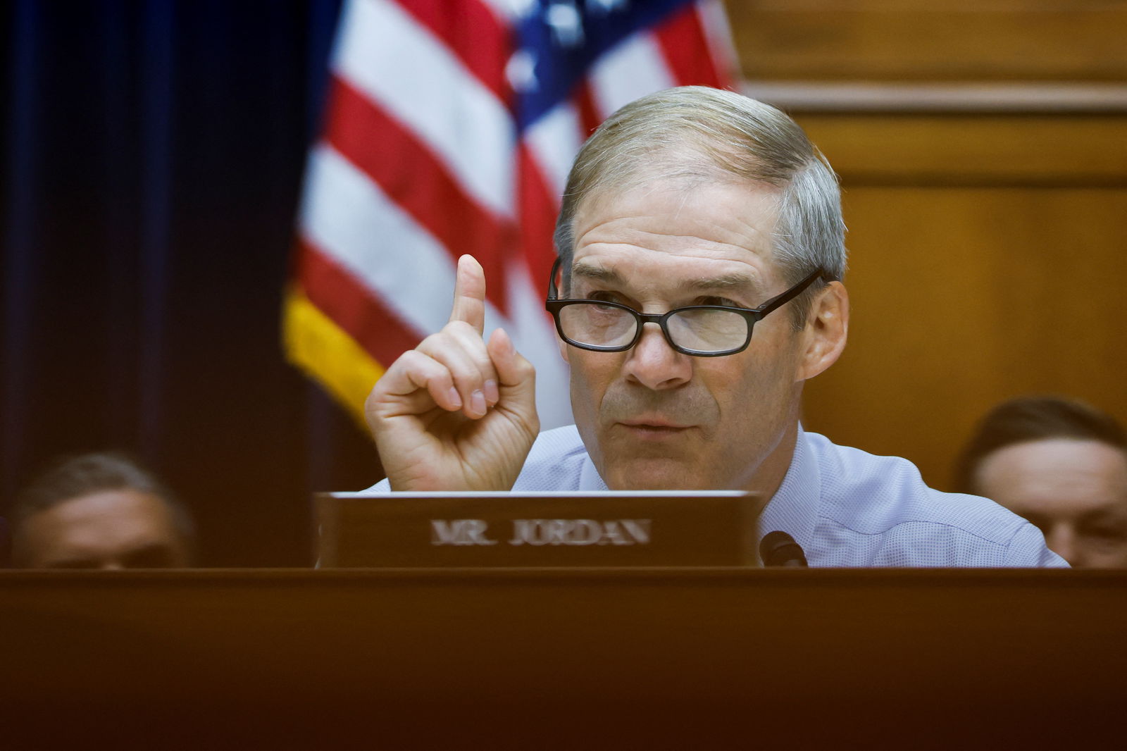 Representative Jim Jordan (R-OH) speaks as he attends a House Oversight and Accountability Committee impeachment inquiry hearing into U.S. President Joe Biden, focused on his son Hunter Biden's foreign business dealings, on Capitol Hill in Washington, U.S., September 28, 2023. 