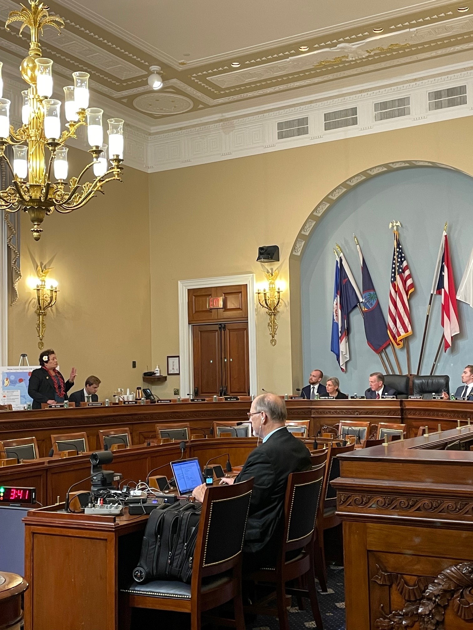 U.S. Congresswoman Uifa’atali Amata of American Samoa speaks out on fishing issue in a House oversight hearing.