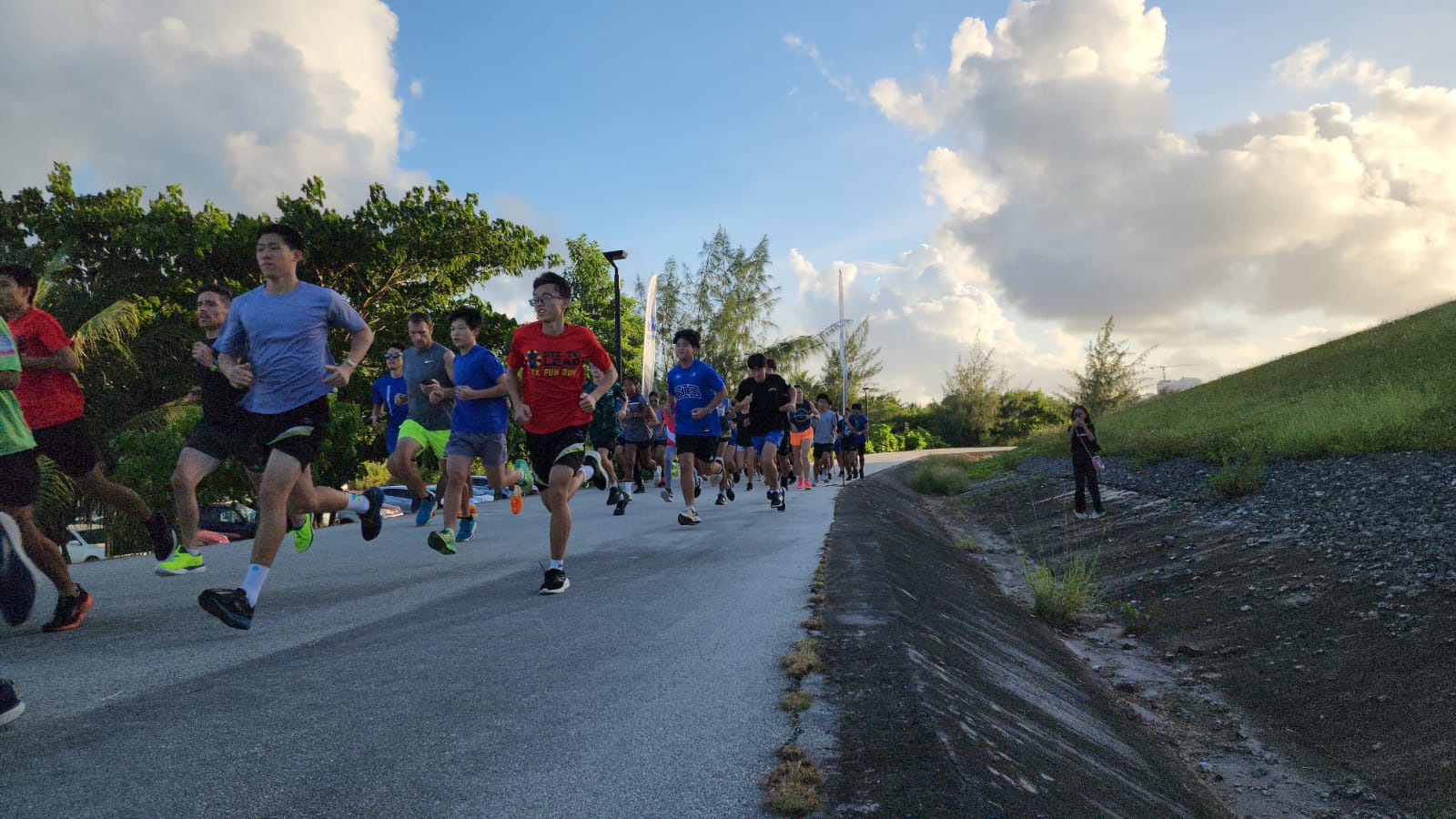 Participants take off from the starting line of the 3rd Annual Run Saipan & Salty Skin Pacific 5K Run  at the Gov. Eloy S. Inos Peace Park on Friday.