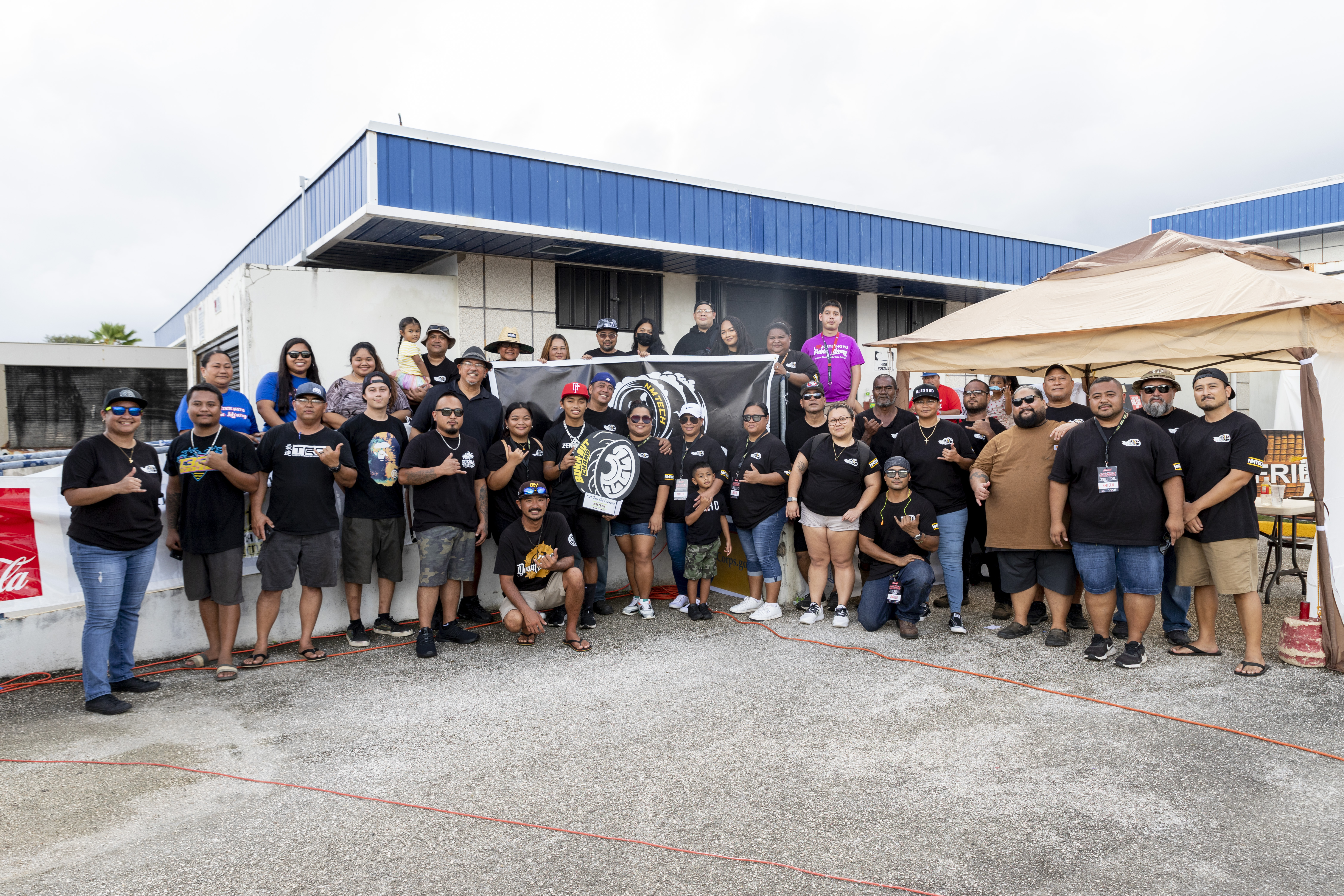 The NMTech crewmembers pose for a photo during last year’s Burn Out competition.