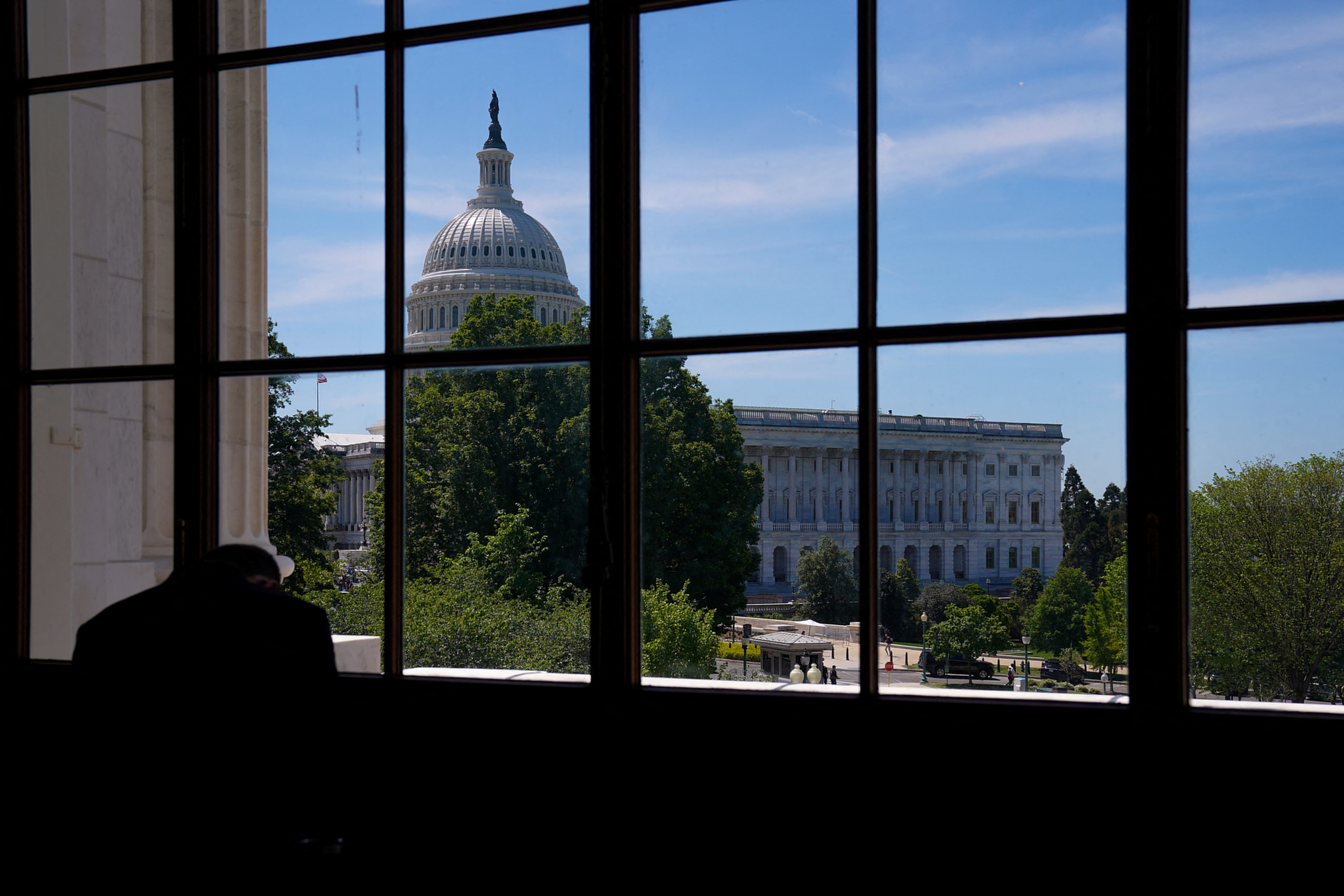 The U.S. Capitol dome is seen from the Russell Senate Office Building on Capitol Hill in Washington, U.S., April 19, 2023. REUTERS/Sarah Silbiger