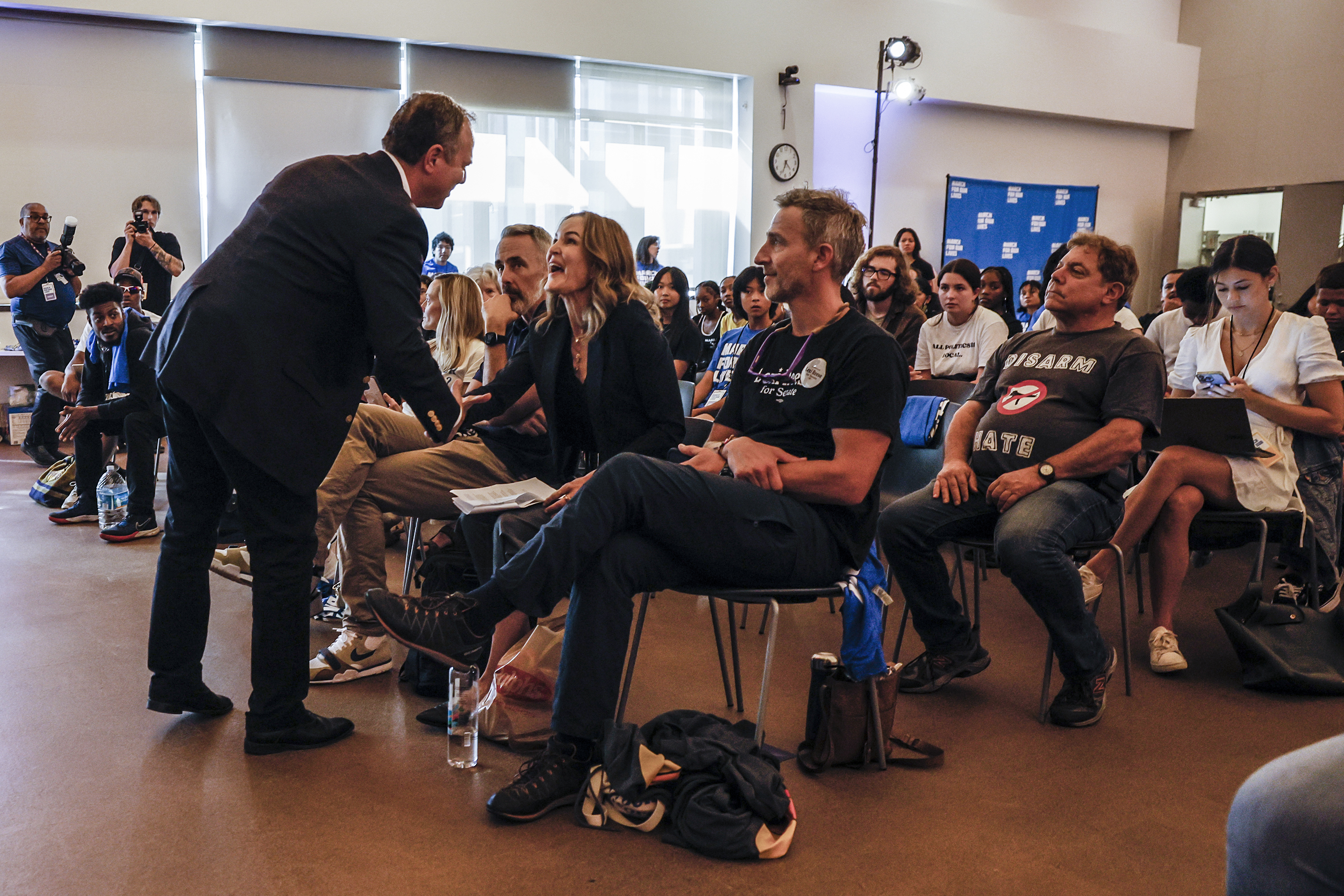 Rep. Adam Schiff, D-Calif., speaks during a gun control forum attended by four U.S. Senate candidates at East L.A. College sponsored by March For Our Lives on Friday, Sept, 8, 2023, in Los Angeles. (Robert Gauthier/Los Angeles Times/TNS)