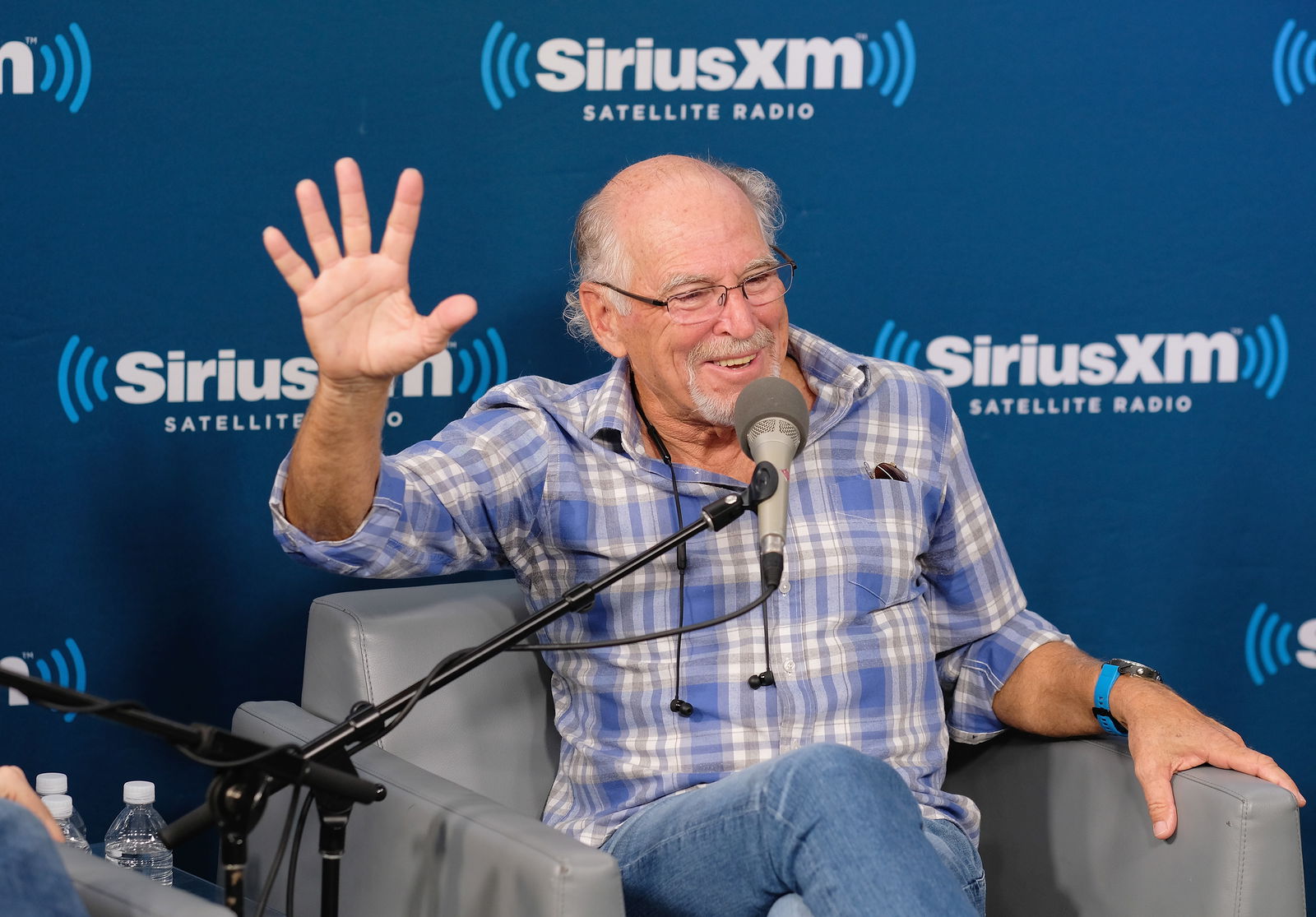 In this photo from March 13, 2018, musician Jimmy Buffett speaks during SiriusXM's town hall with Jimmy Buffett and Lin-Manuel Miranda moderated by Justin McElroy in New York City. (Dimitrios Kambouris/Getty Images for SiriusXM/TNS)