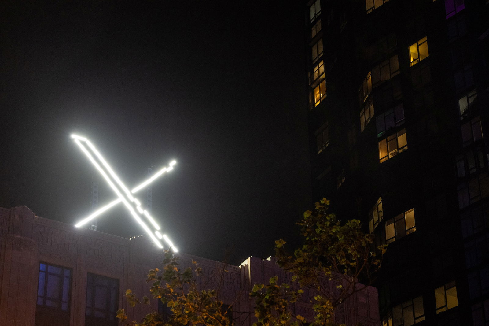 'X' logo is seen on the top of the headquarters of the messaging platform X, formerly known as Twitter, in downtown San Francisco, California, U.S., July 30, 2023. 