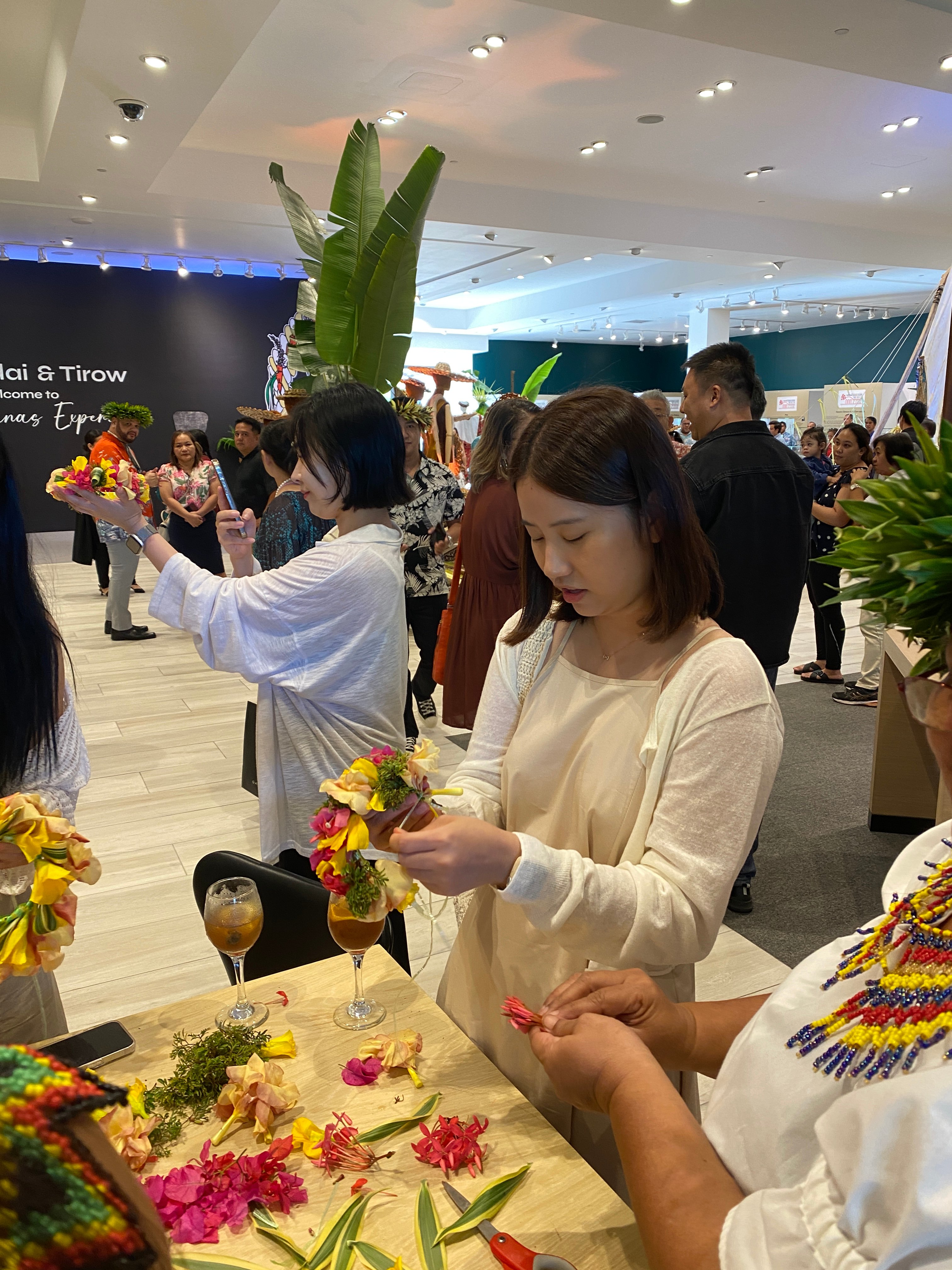Mwar-making and weaving displays are an important feature of the Marianas Experience.