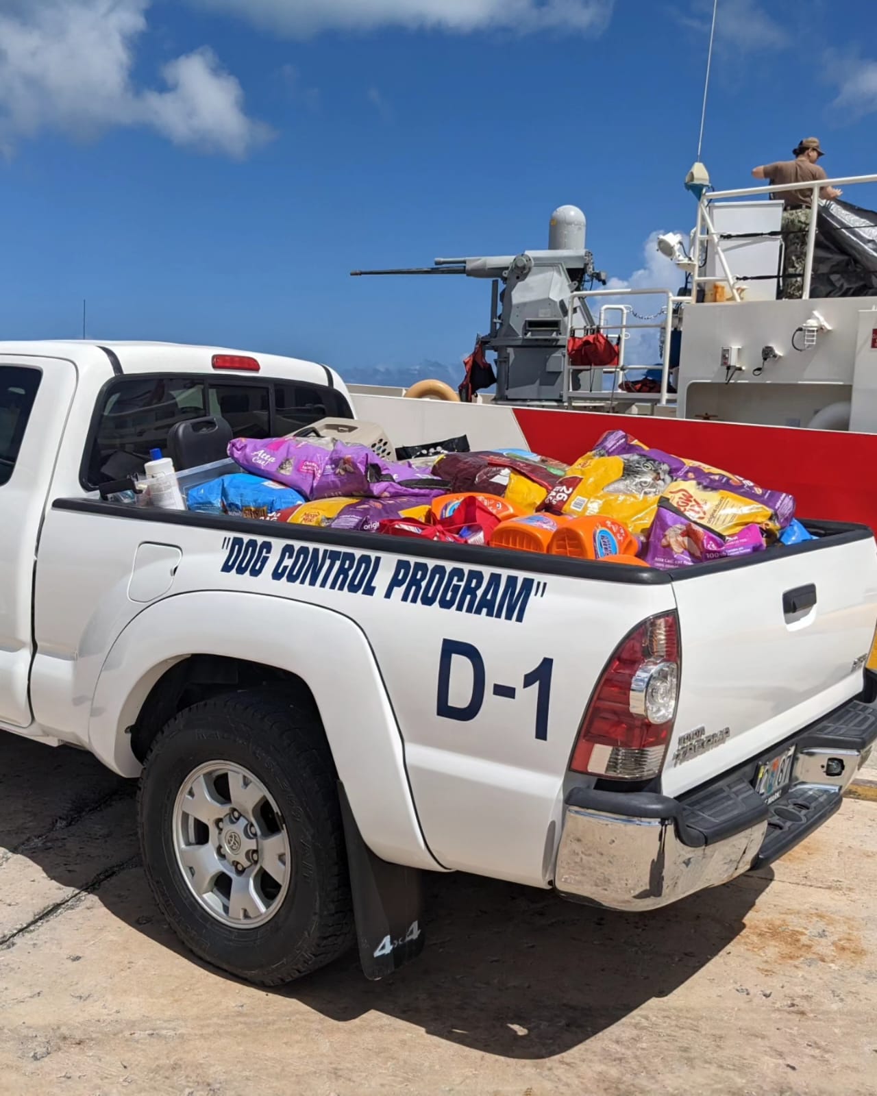 Saipan Mayor's Dog Control Program delivered donated pet food distributions for fosters, adopters, shelter dogs.