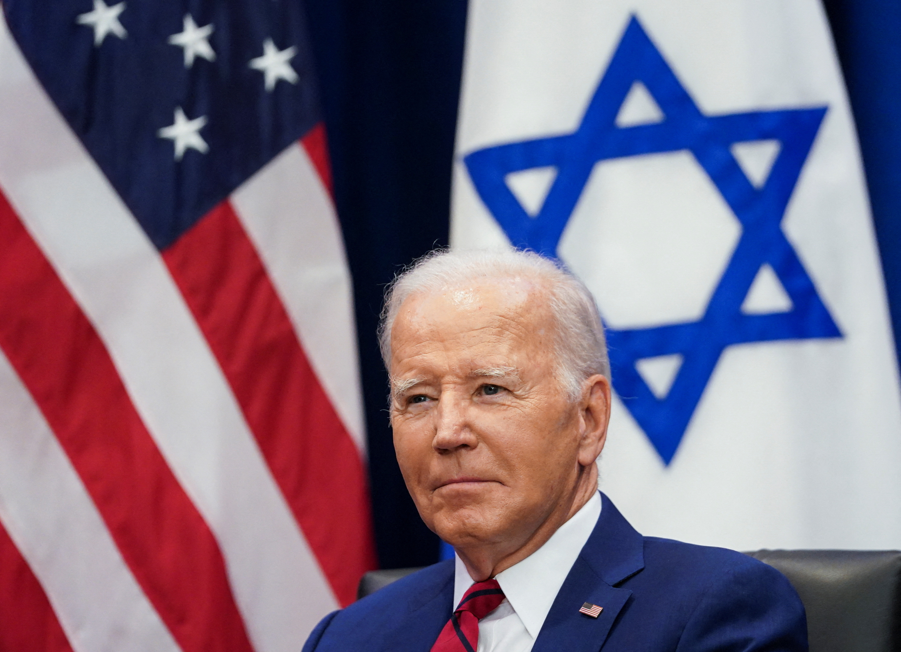 U.S. President Joe Biden participates in a bilateral meeting with Israeli Prime Minister Benjamin Netanyahu on the sidelines of the 78th U.N. General Assembly in New York City, September 20, 2023. 