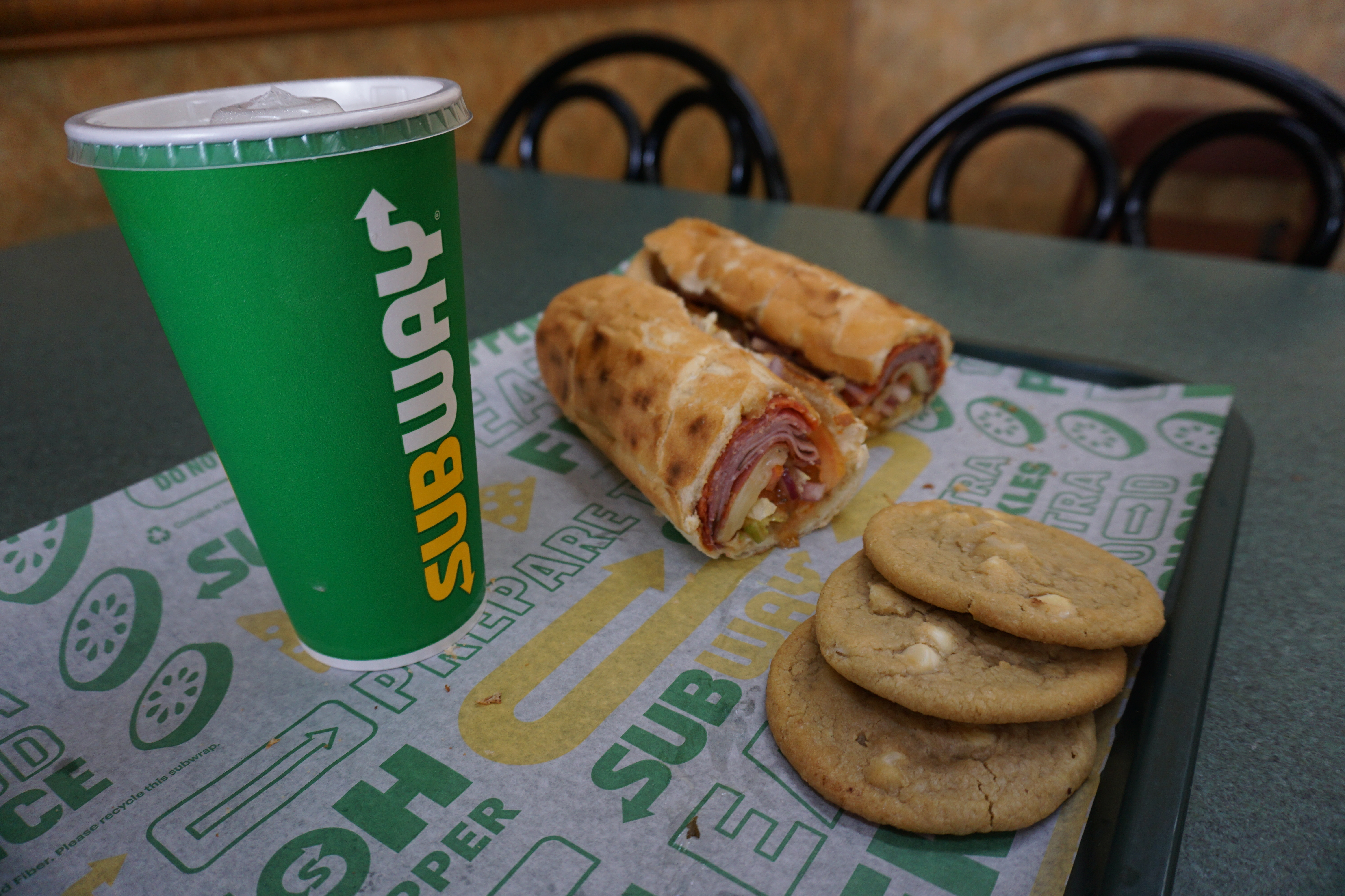 The #4 Supreme Meats comes with pepperoni, salami, capicola, ham, provolone, lettuce, tomatoes, onions, and the MVP Vinaigrette.