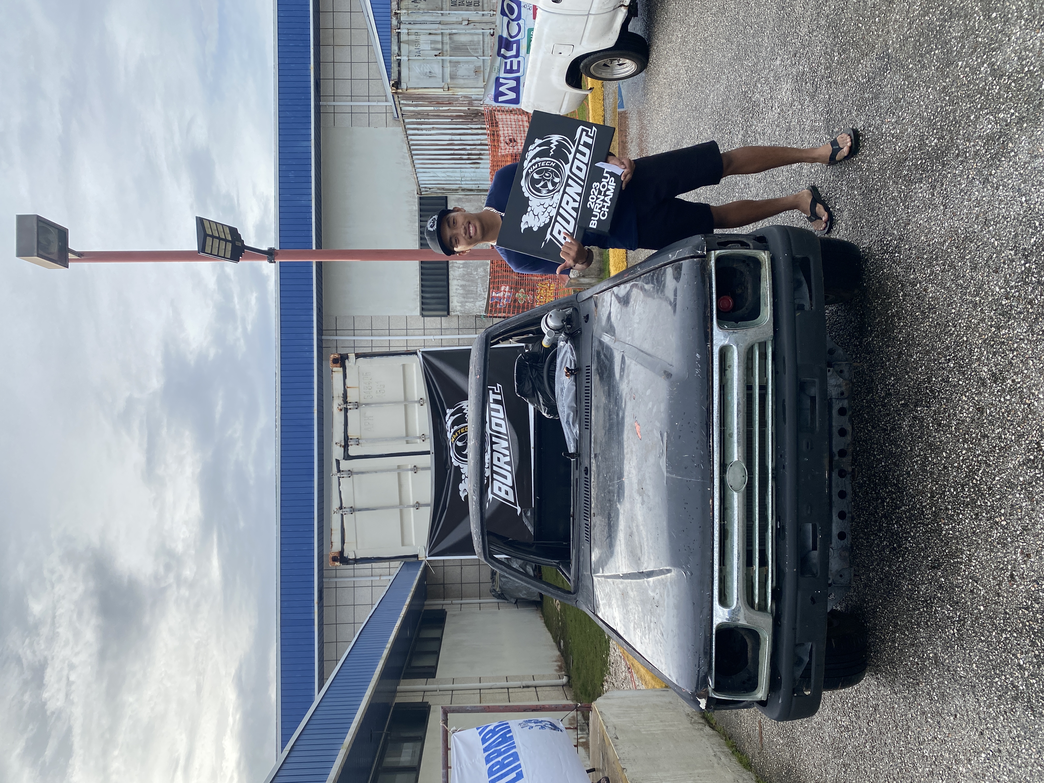 James Salalila and his modified Toyota Hilux.