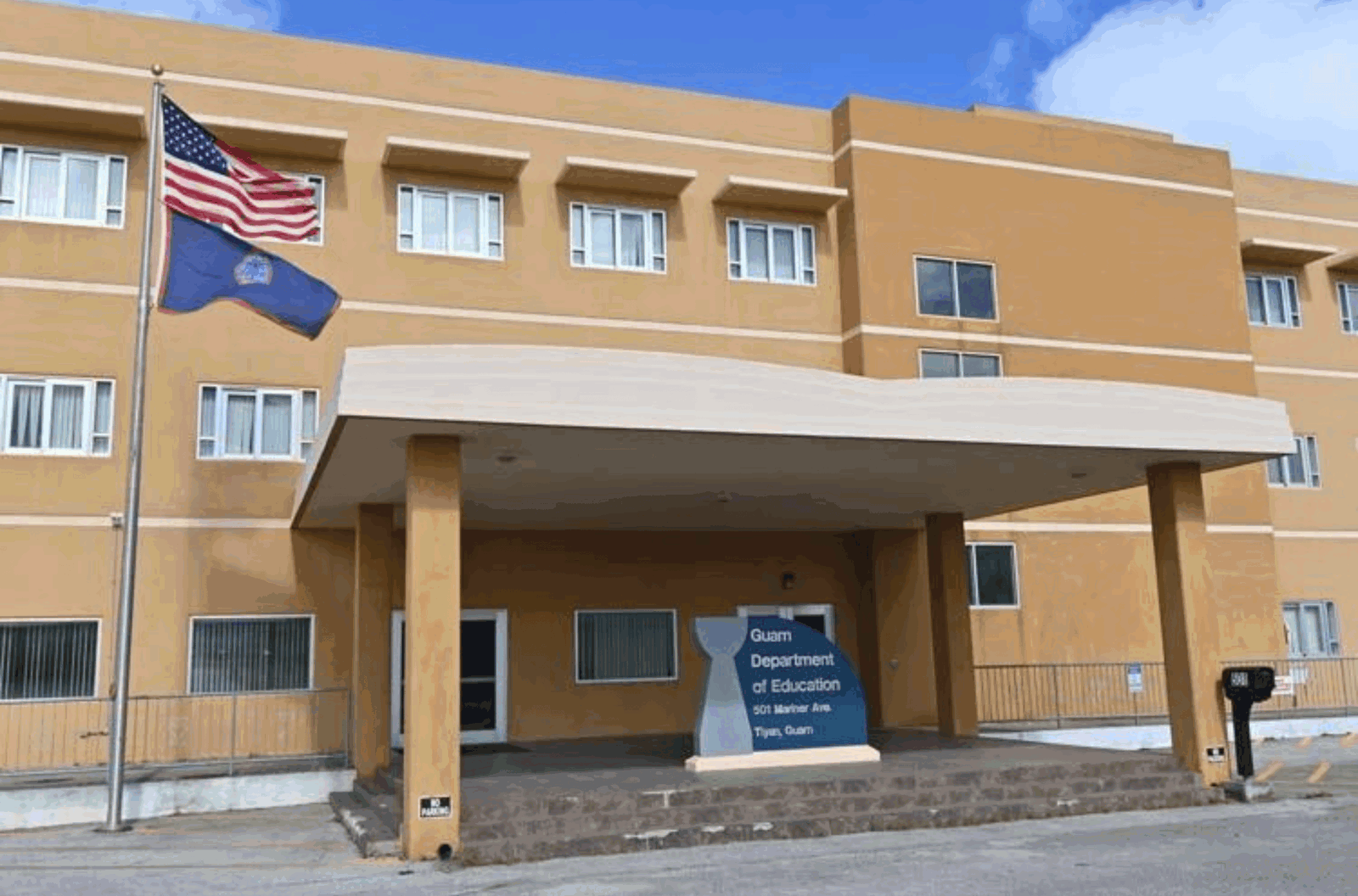 The Guam Department of Education headquarters is seen on Sunday, July 9, 2023, in Tiyan. 
