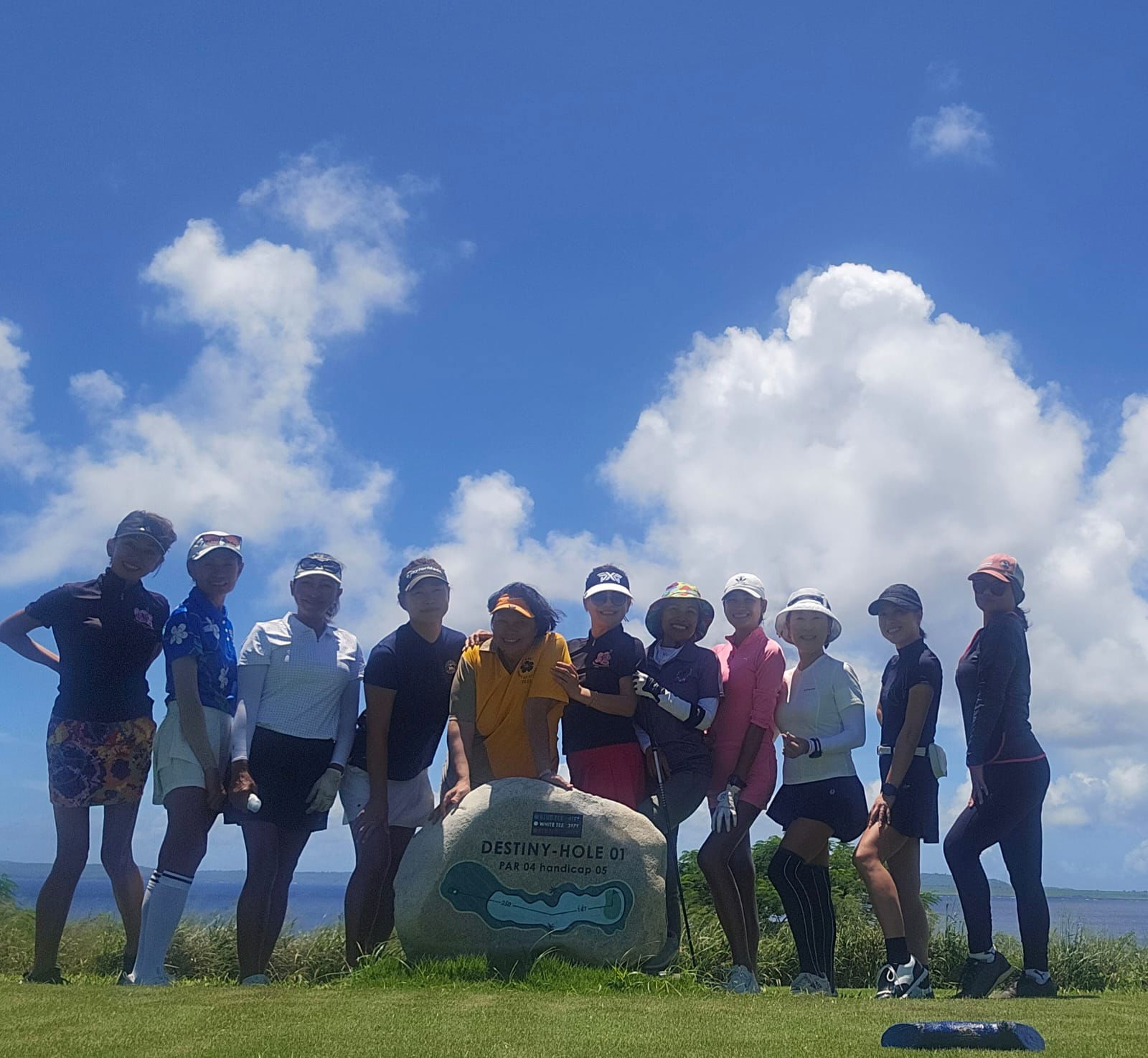 Members of the CNMI Women's Golf Association pose for a photo before the start of their September monthly tournament on Saturday at Coral Ocean Resort Saipan.