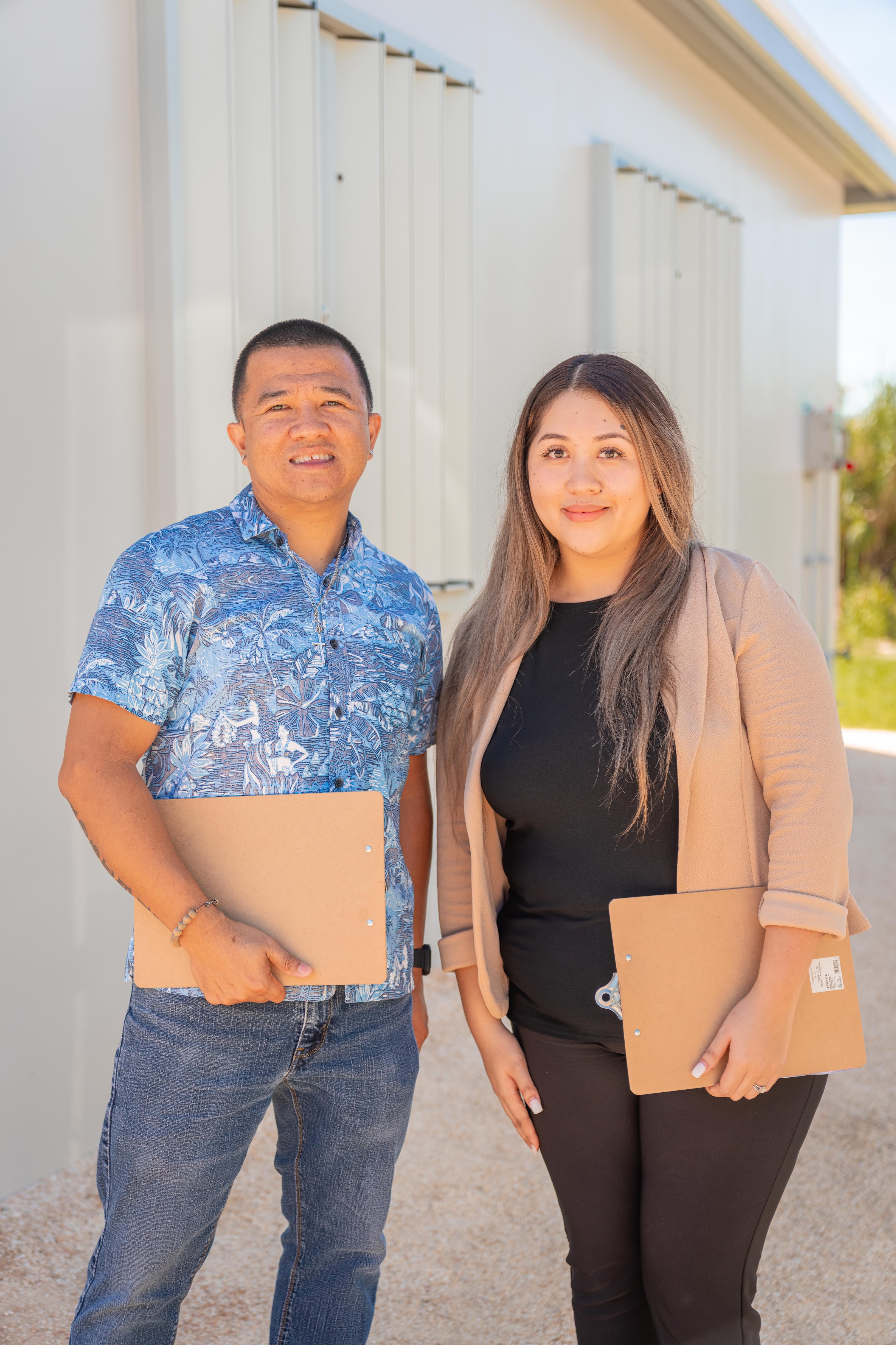 From left, Joey Duenas Mostales and Crystal Songsong Seidler.