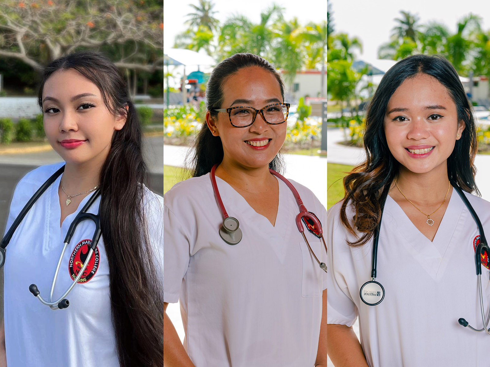 From left, Jeanica Bonachita, Huihong "May" Yang and Jenikah Elayda.