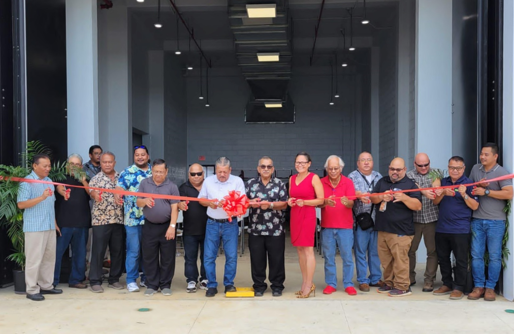 Tinian, Commonwealth Ports Authority and other officials cut the ceremonial ribbon at the newly renovated Tinian Airport Aircraft Rescue and Fire Fighting Building on Sept. 8, 2023.