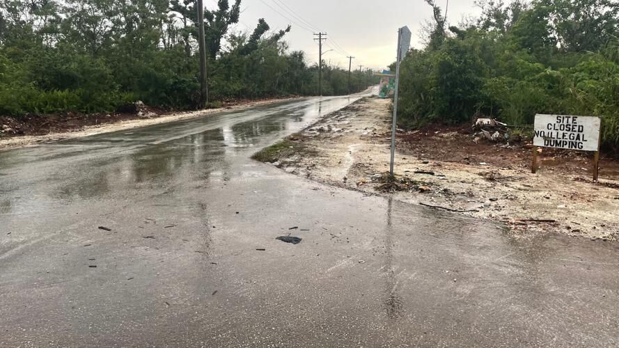 An illegal dump site that was cleaned by the Department of Public Works is seen Wednesday, Sept. 27, 2023, in Yigo.