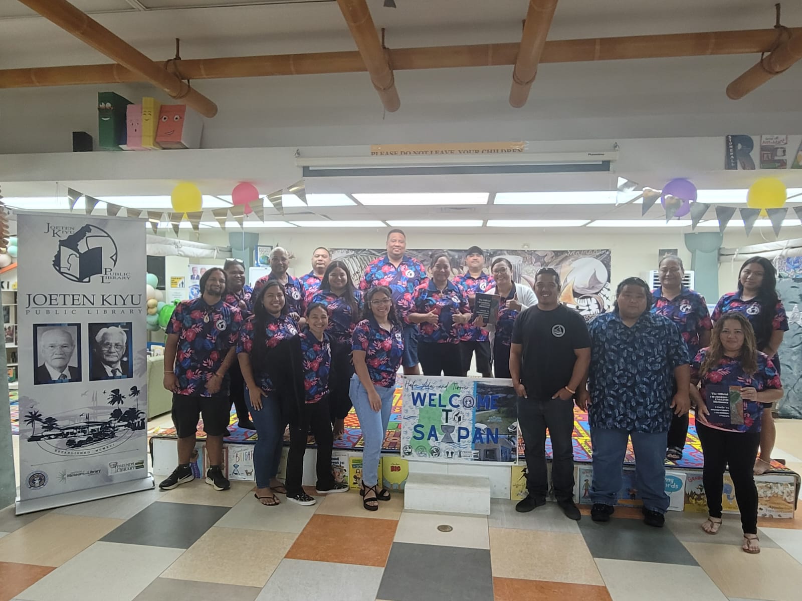 Team JKPL with Sinot Daniel Matao Pangelinan and Adam Llanes at the JKPL Children of Our Homeland.