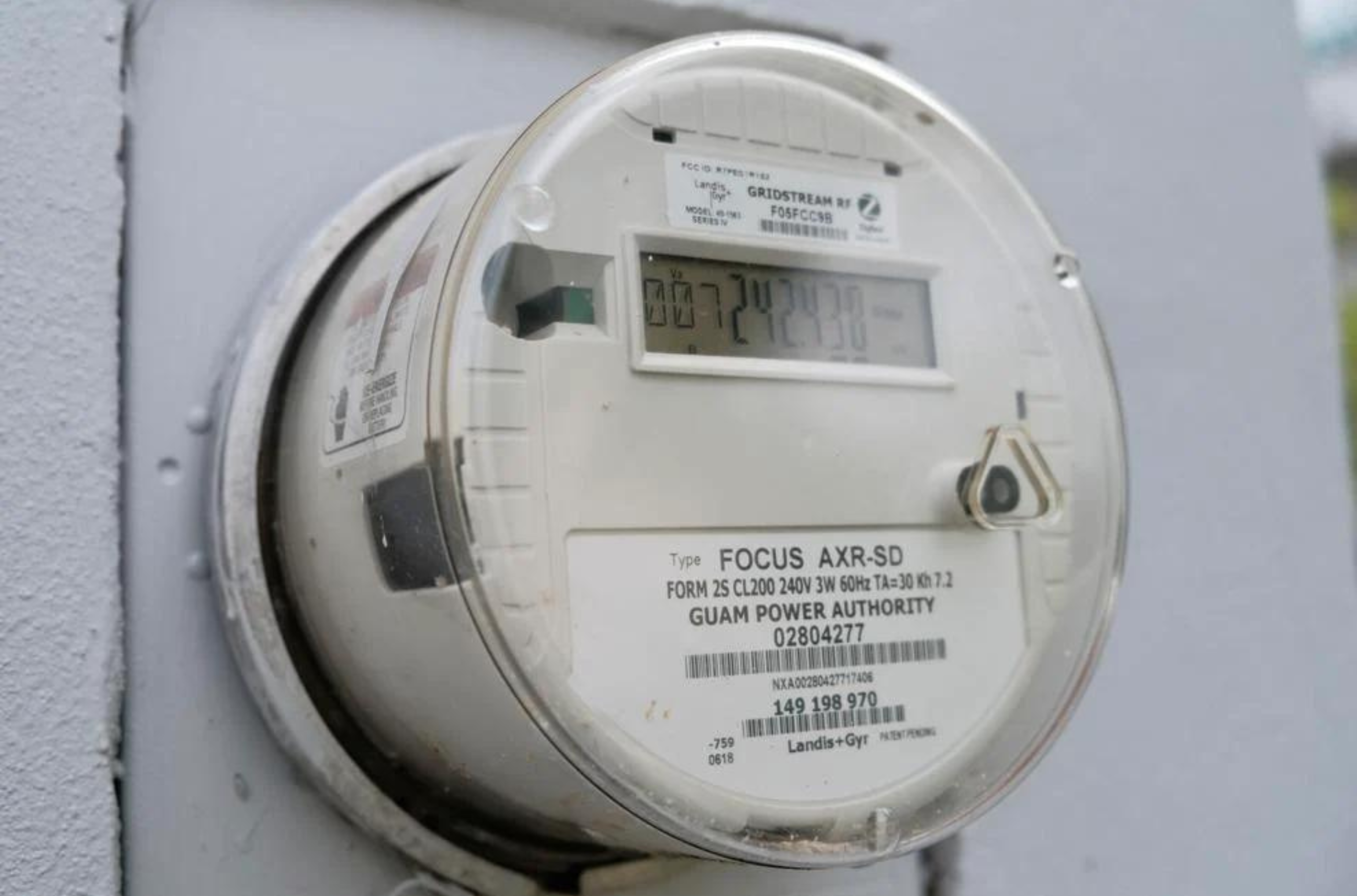 A Guam Power Authority meter is seen in Tamuning on Wednesday, Sept. 20, 2023. 