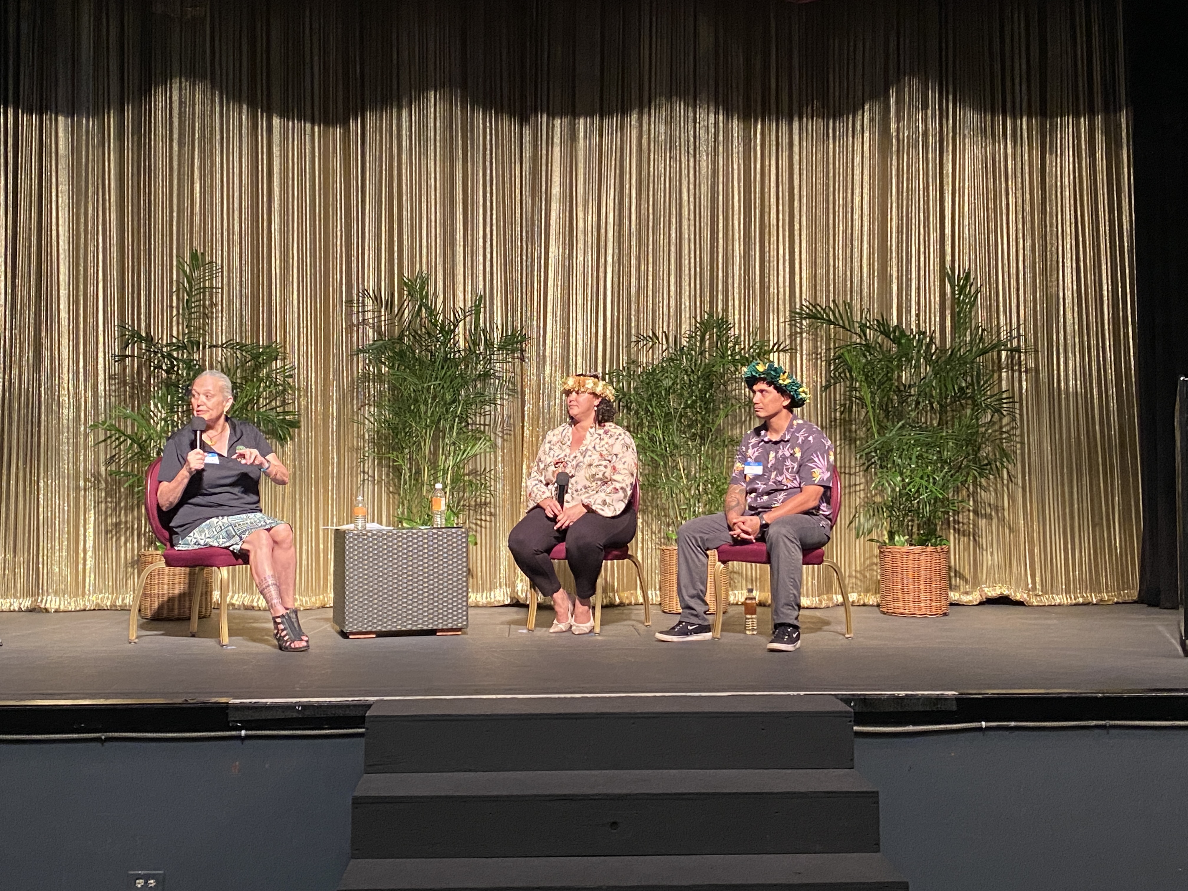 From left, MANGO Interim Operations Manager Emma Perez, CNMI DOL Secretary Leila Staffler, and WIA Program Manager Joseph Villacrusis.Photo by Andrew Roberto