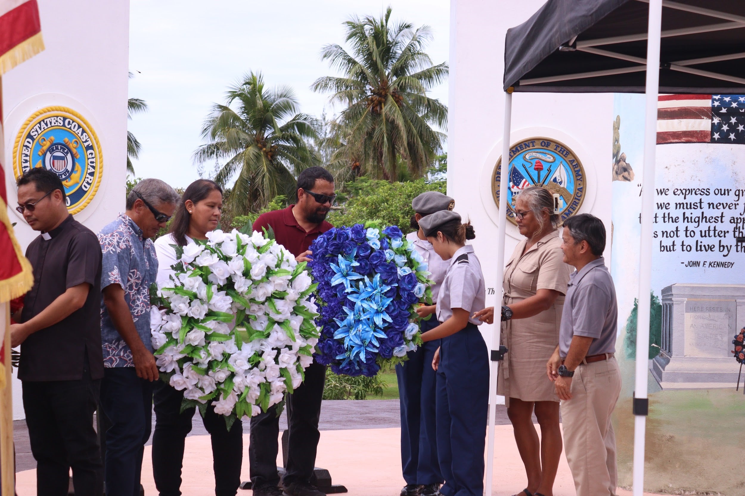 The laying of the wreaths.