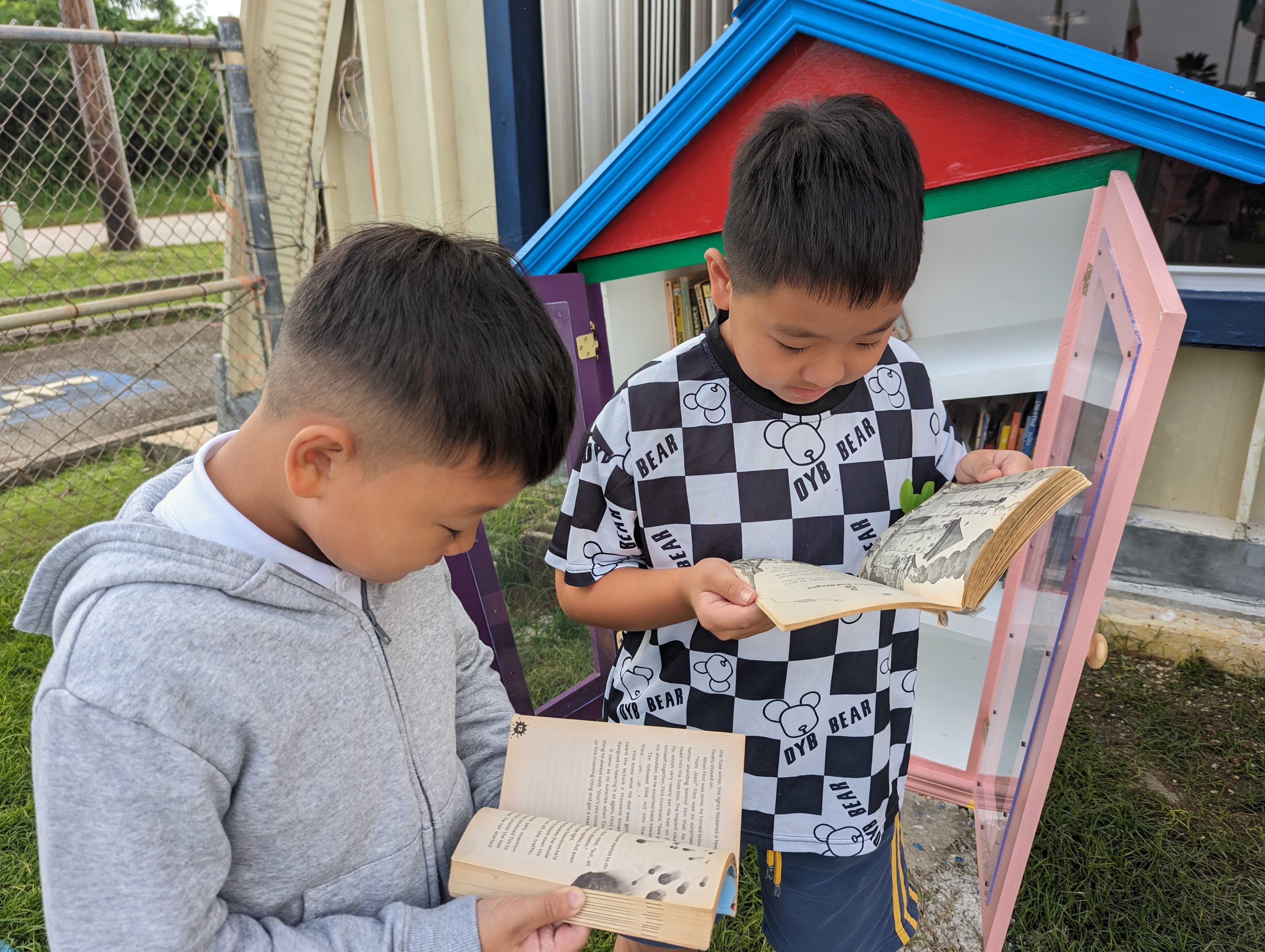 Browsing for books in the Children's Library