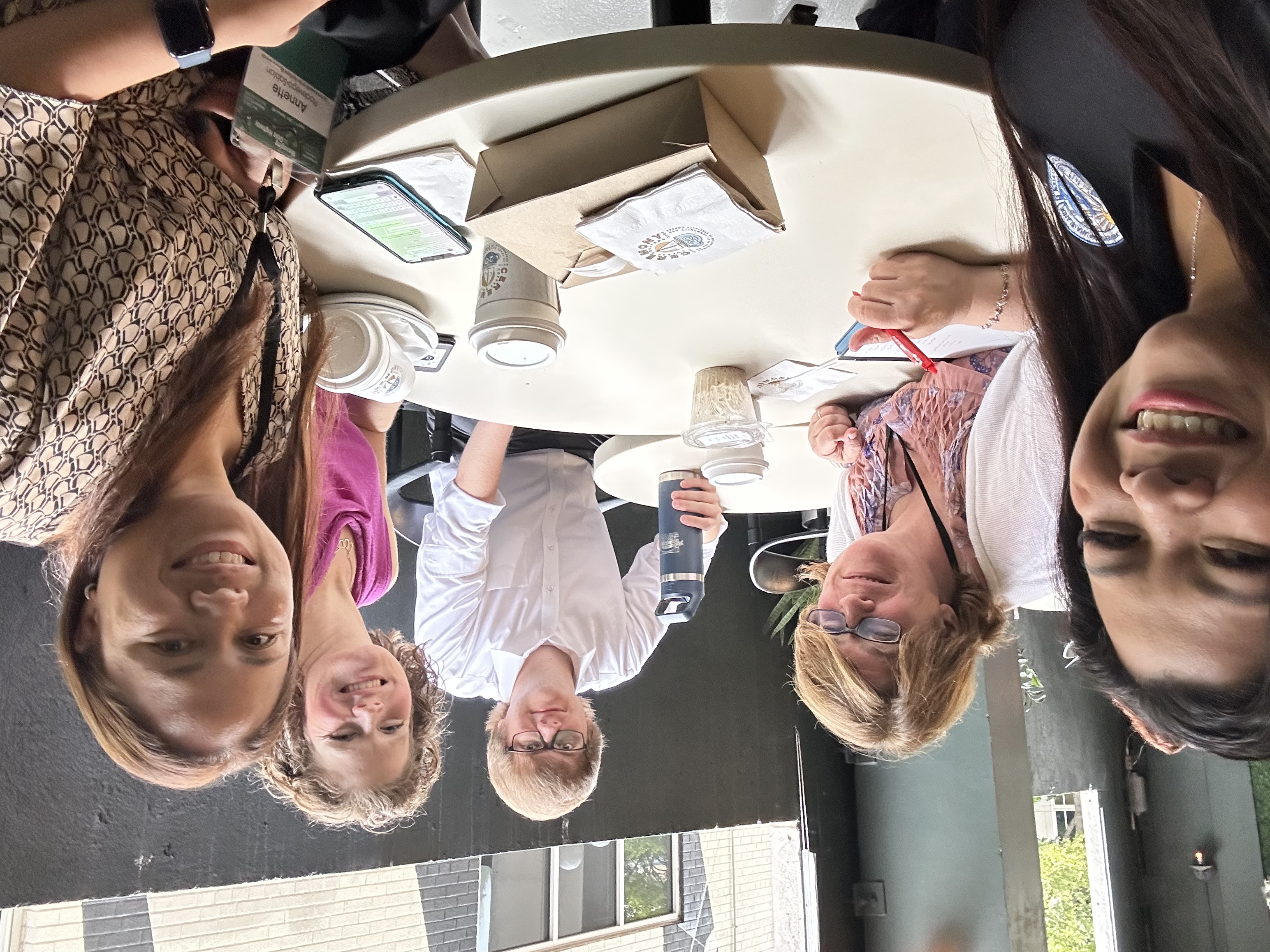 Grantee meeting with JC Nancy Sharkey, State Longitudinal Data System grant manager; Devin Kammerdeiner, program analyst; Corey Chatis, state support team;  Jeaniffer Cubangbang and Dr. Annete Pladevega-Sablan of the CNMI Public School System.