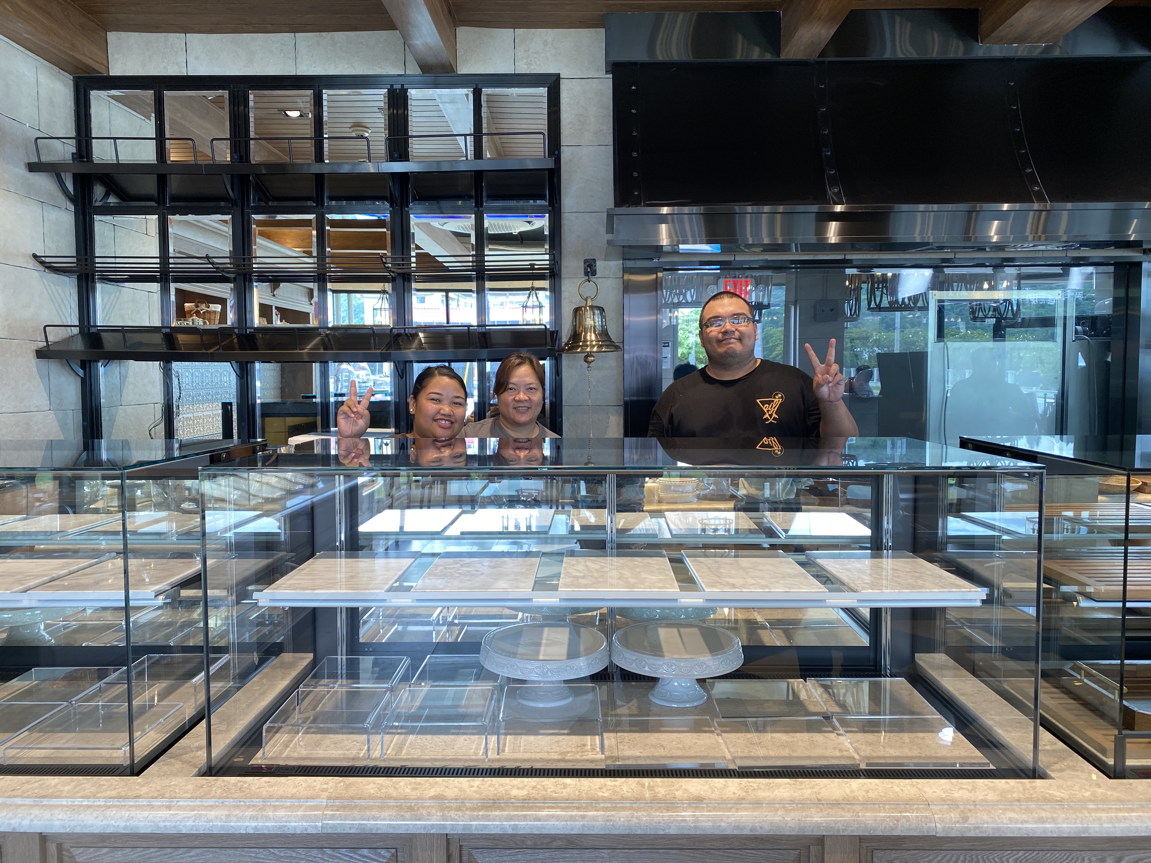 Ohas Boulangerie & Café employees pose for a picture.